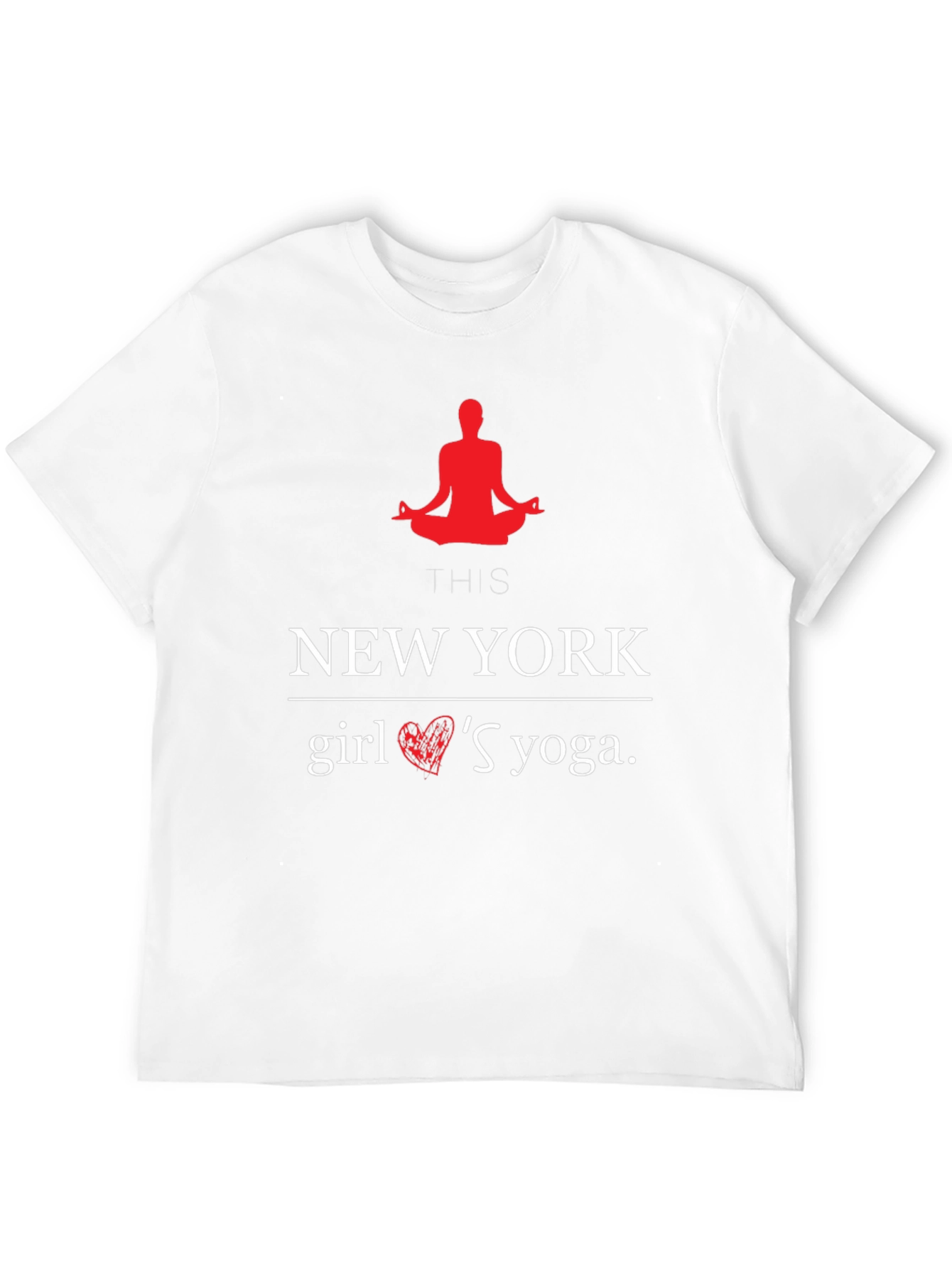 New York Girl Yoga Black Graphic T-Shirt