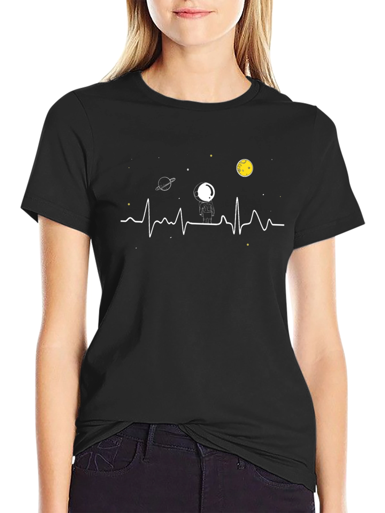Astronaut Heartbeat Graphic Tee