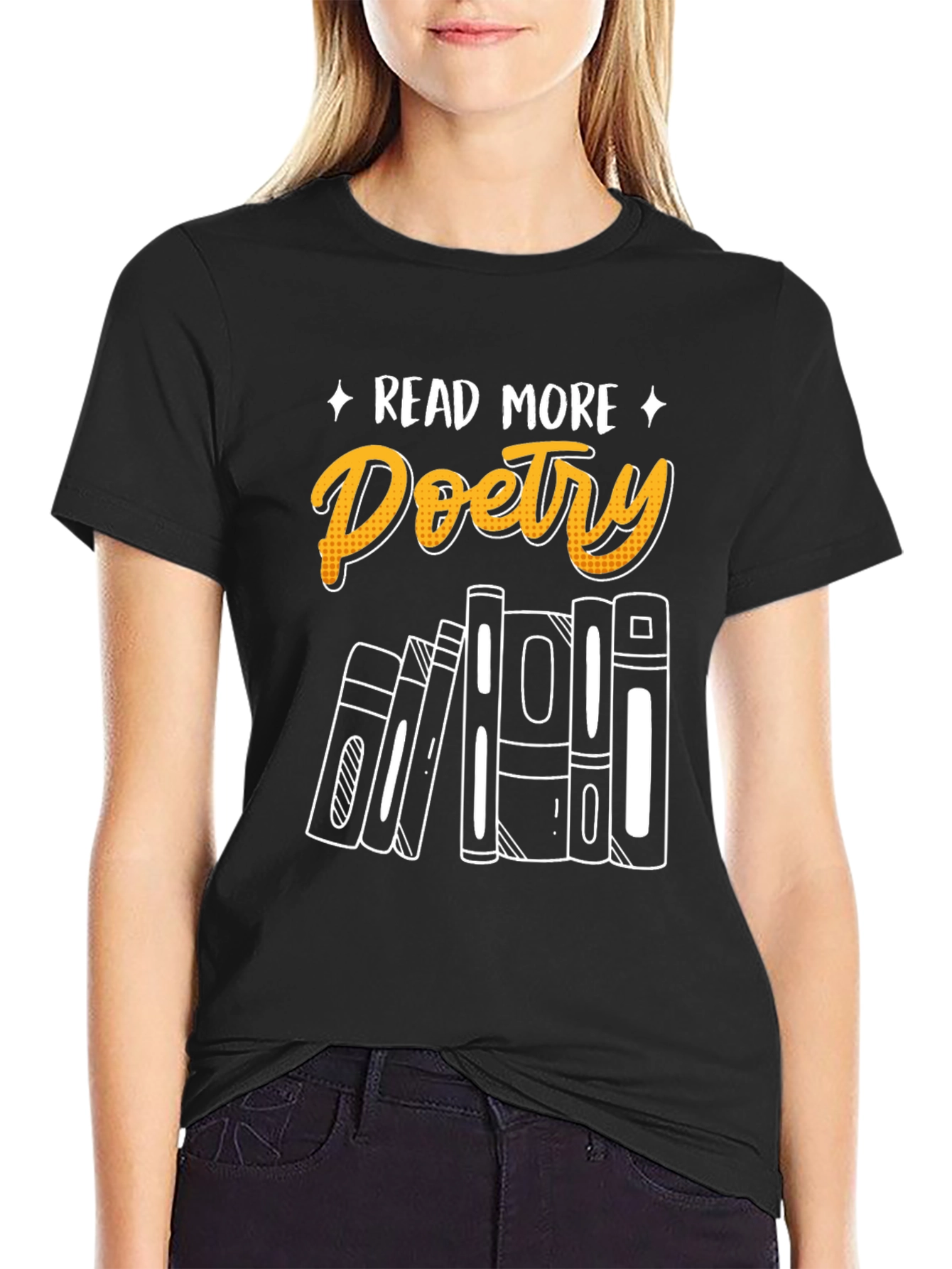 Read More Poetry Black Graphic Tee