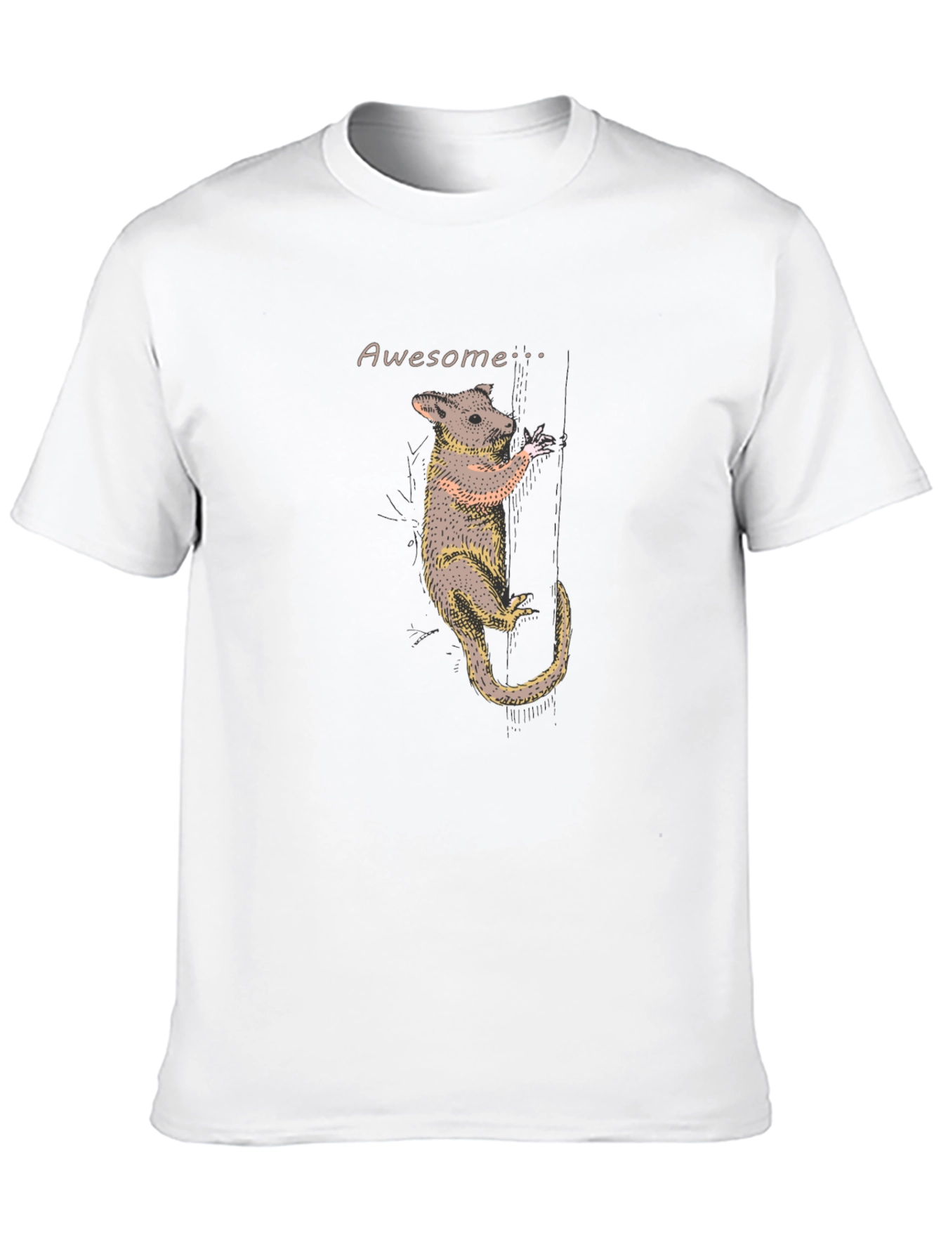 Awesome Opossum Graphic T-Shirt - Black