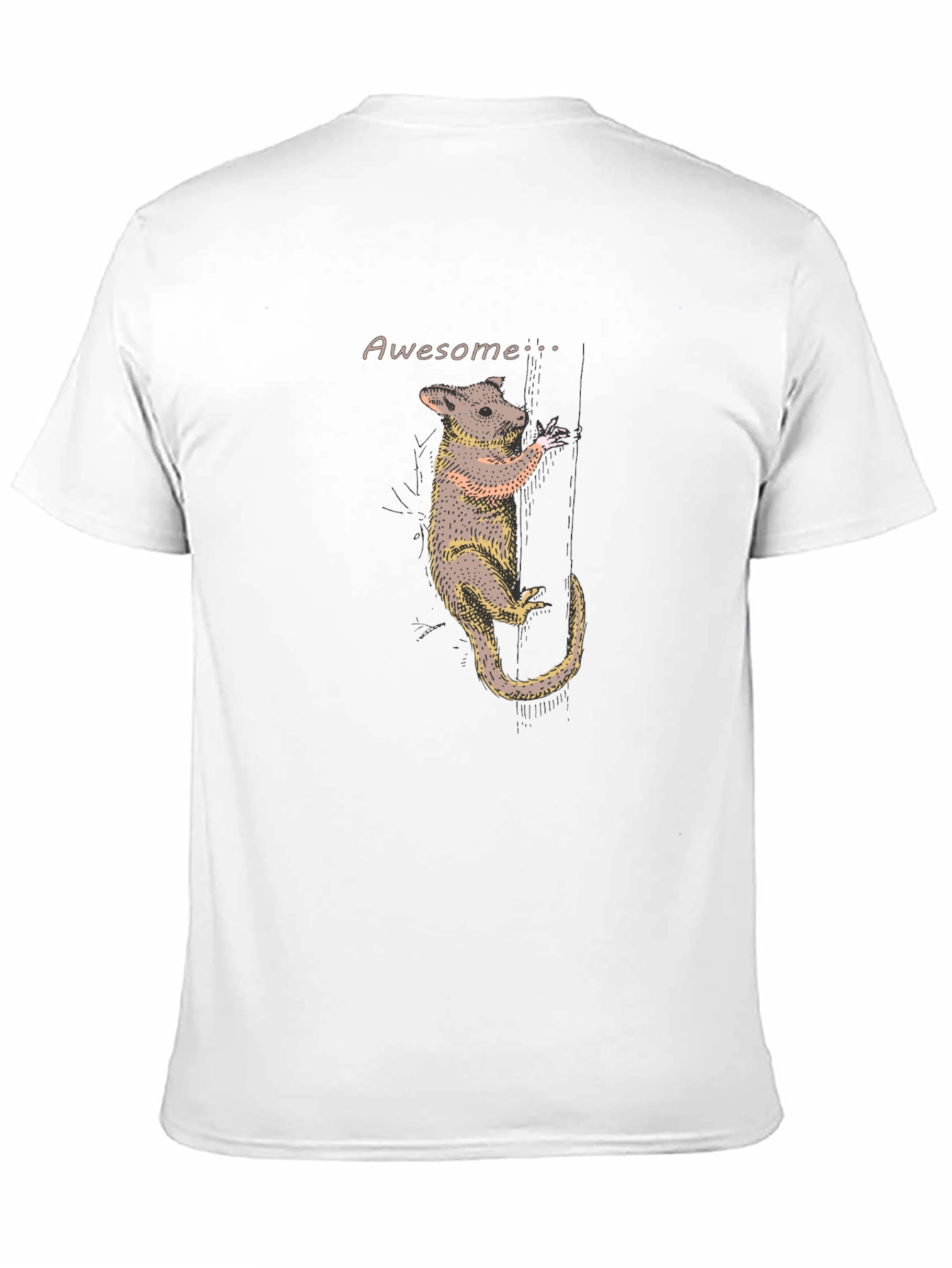Awesome Opossum Graphic T-Shirt - Black