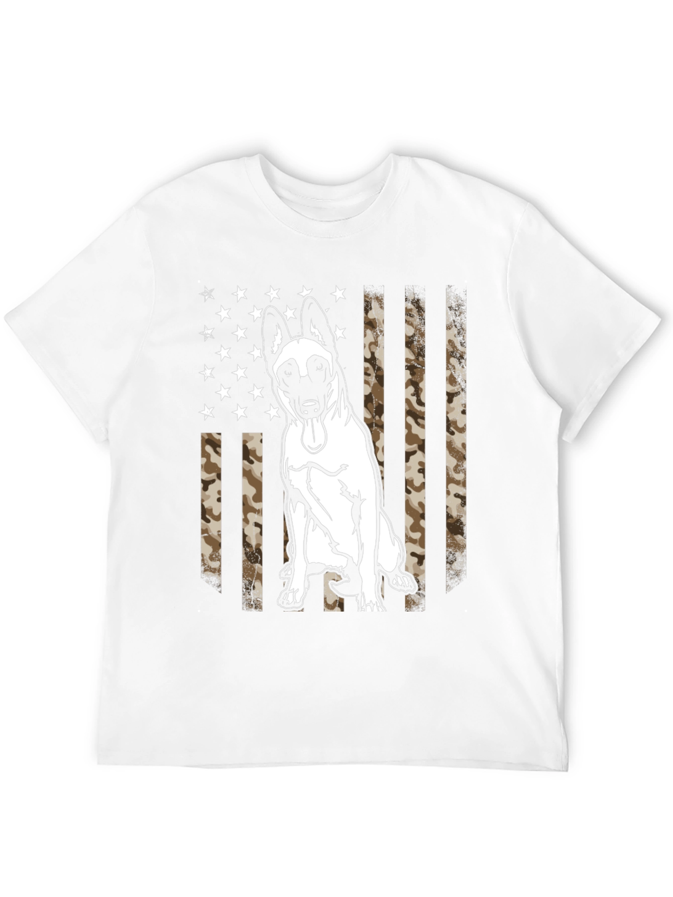 Belgian Malinois Camo Flag T-Shirt