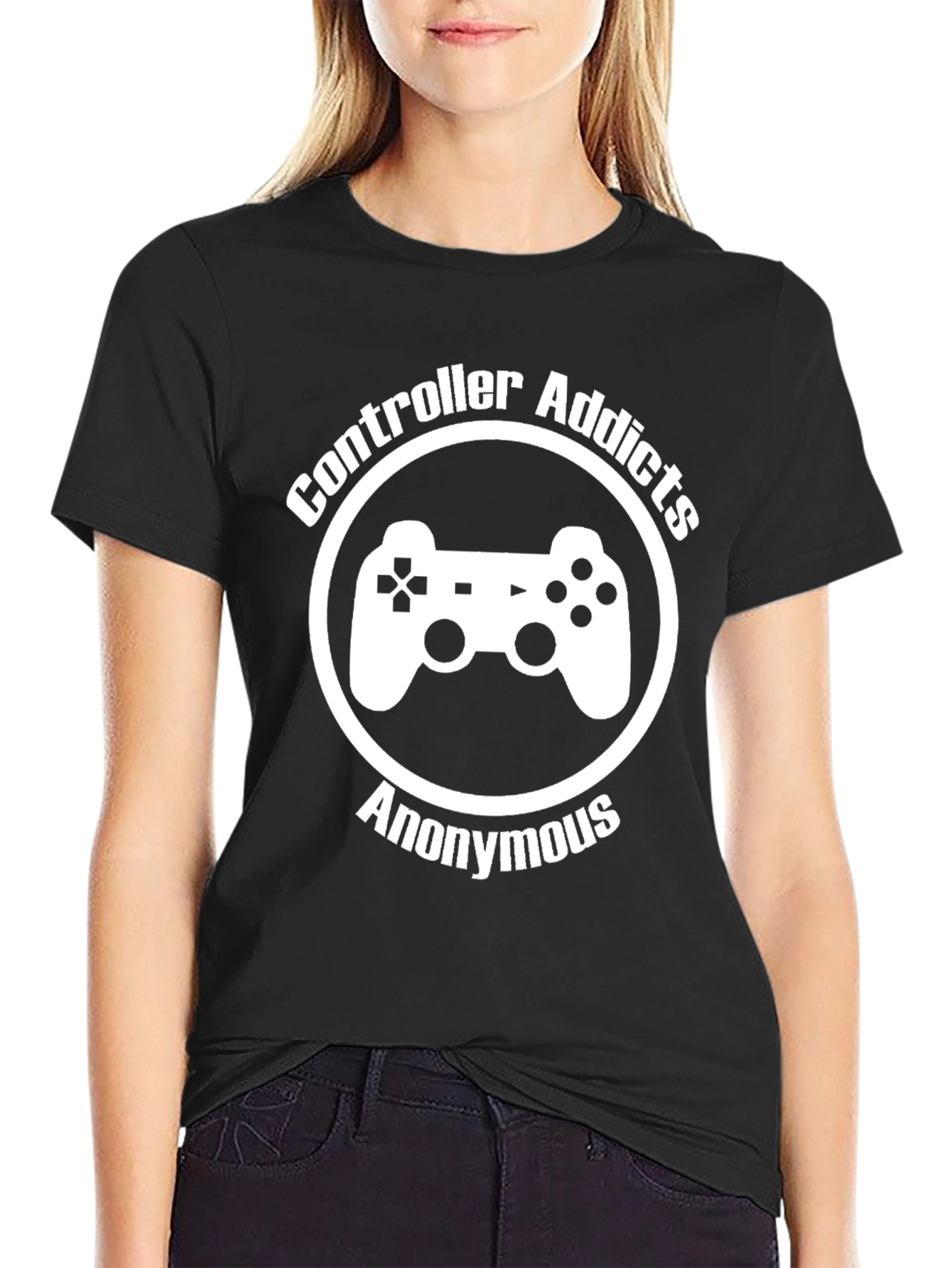 Controller Addicts Anonymous Black T-Shirt