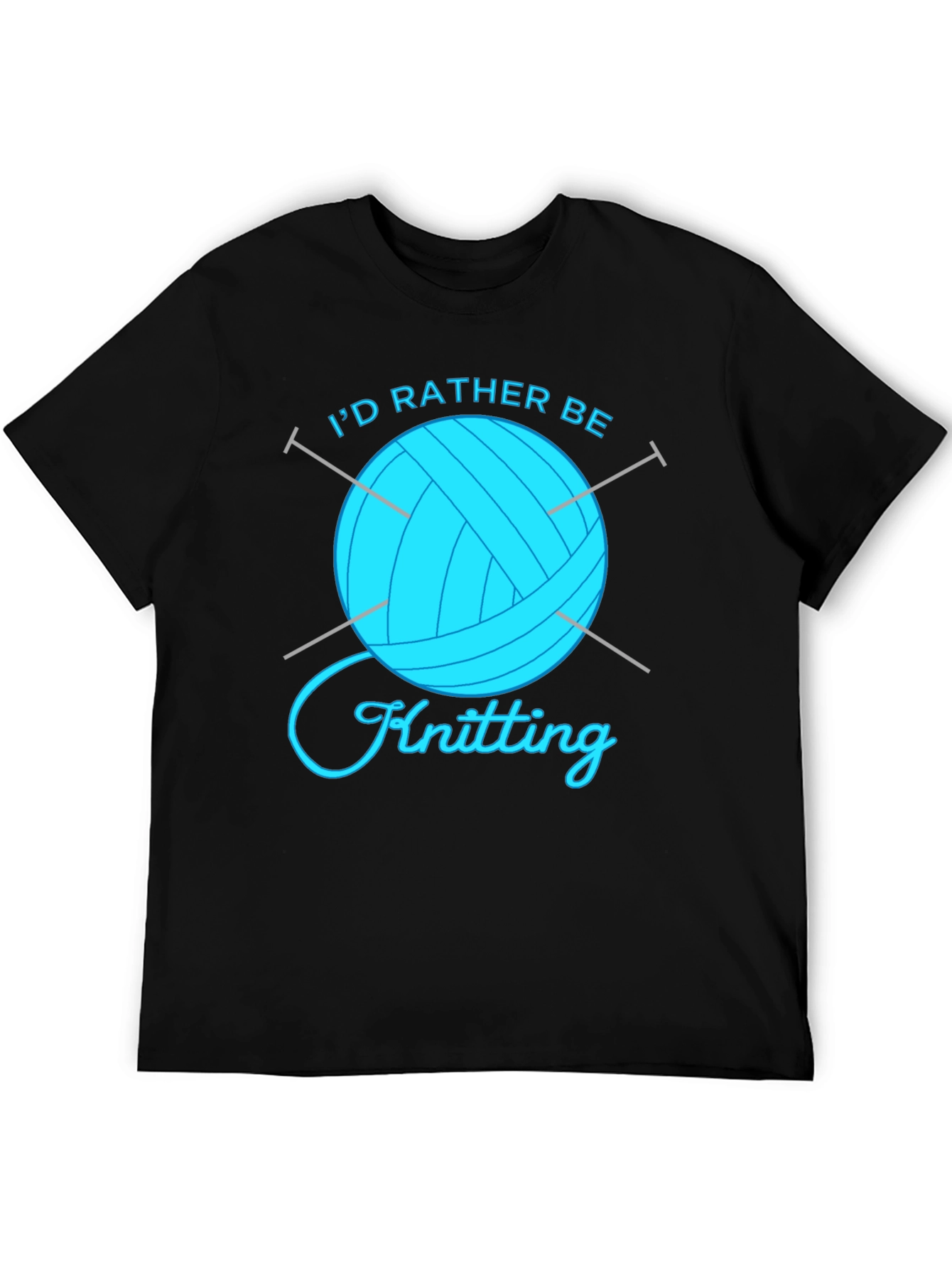 Id Rather Be Knitting Graphic T-Shirt