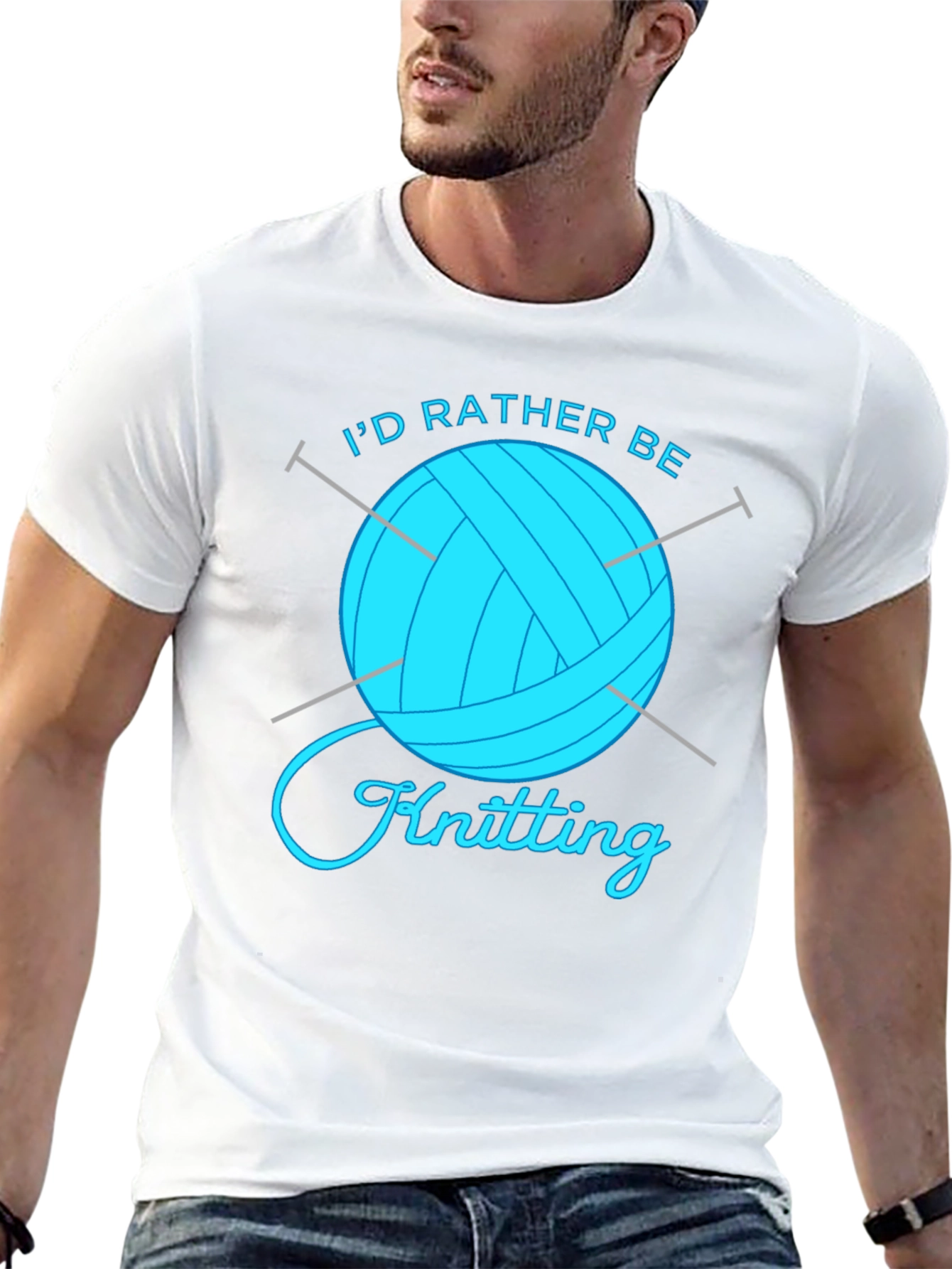 Id Rather Be Knitting Graphic T-Shirt