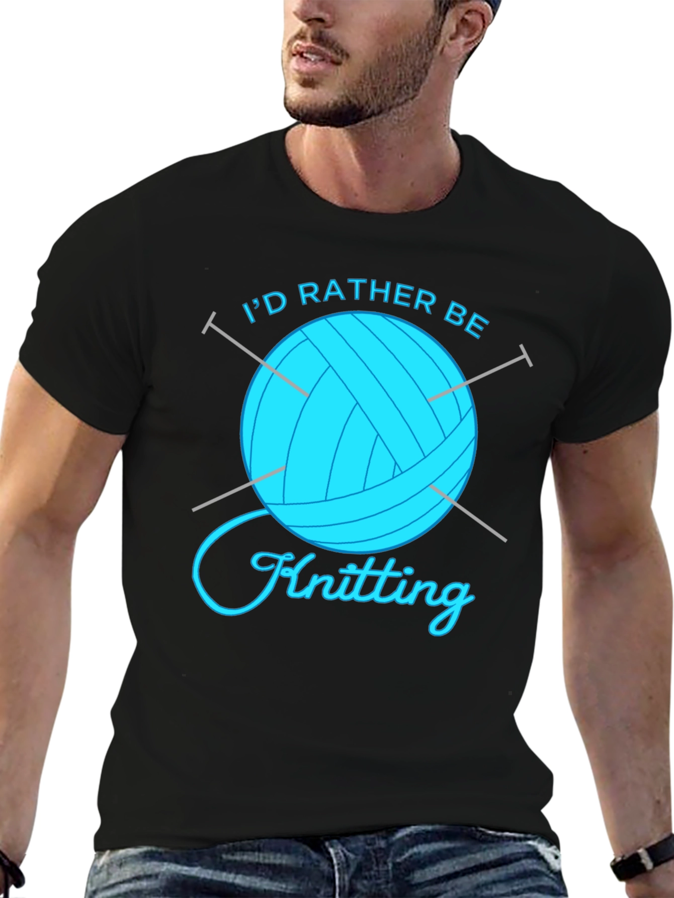 Id Rather Be Knitting Graphic T-Shirt