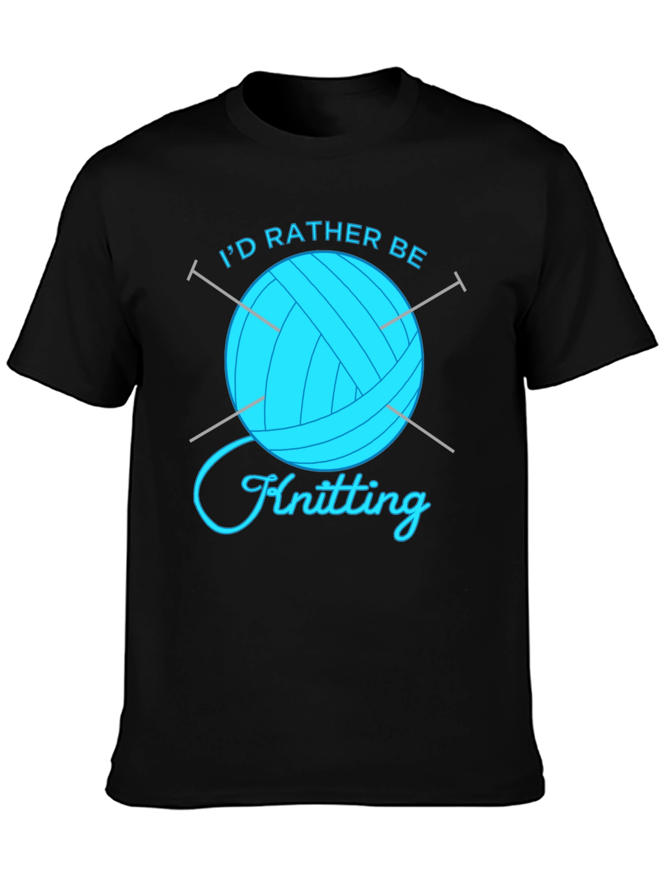 Id Rather Be Knitting Graphic T-Shirt