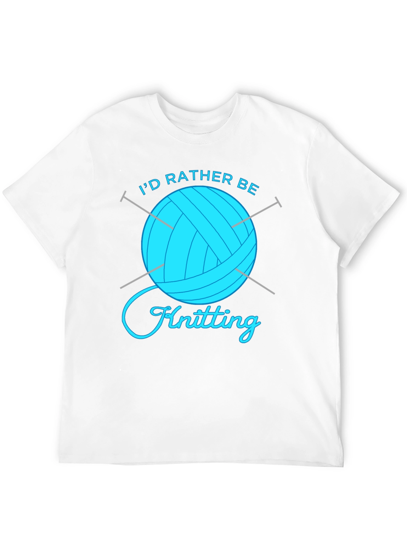 Id Rather Be Knitting Graphic T-Shirt