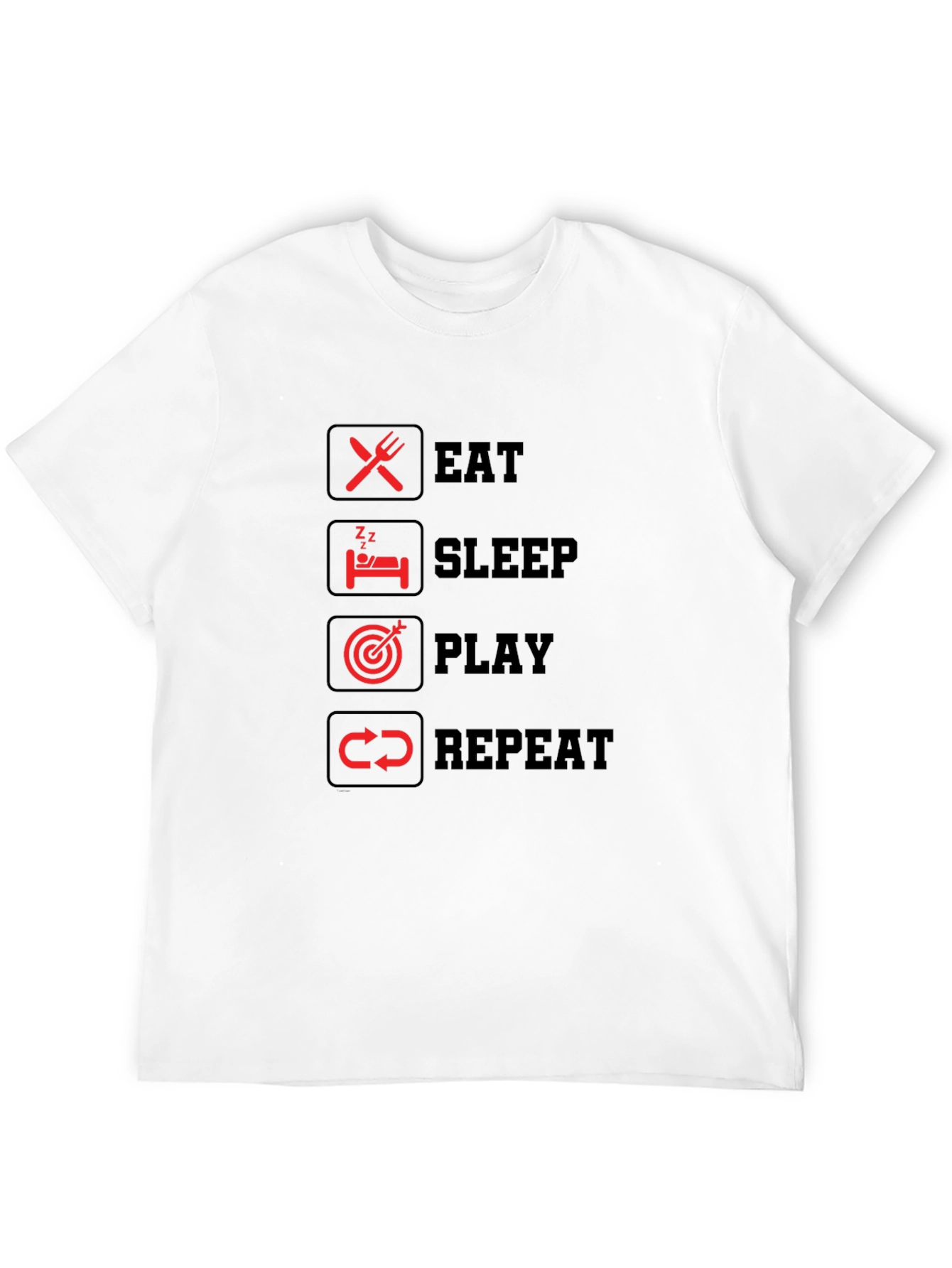 Eat Sleep Play Repeat Graphic T-Shirt