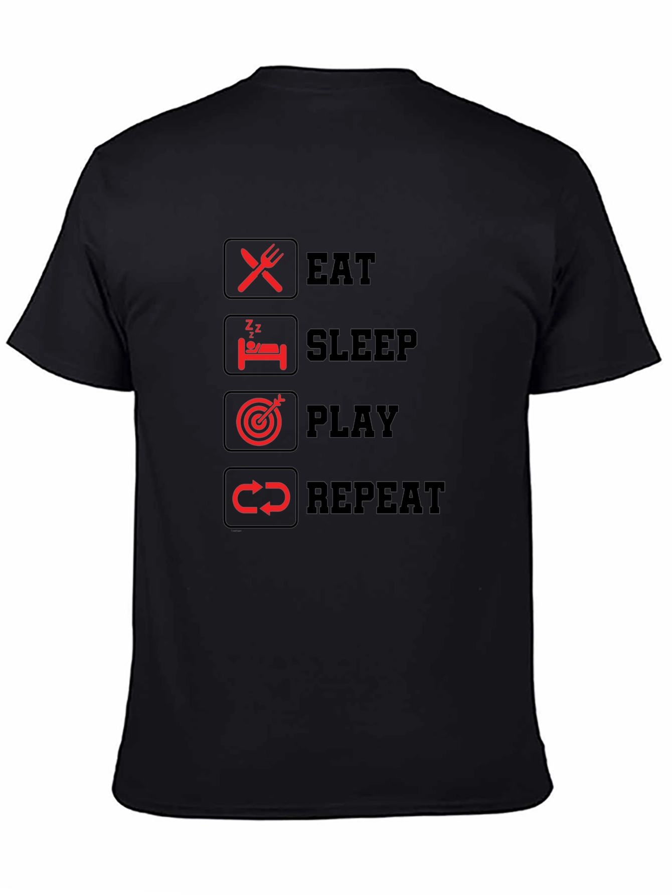 Eat Sleep Play Repeat Graphic T-Shirt