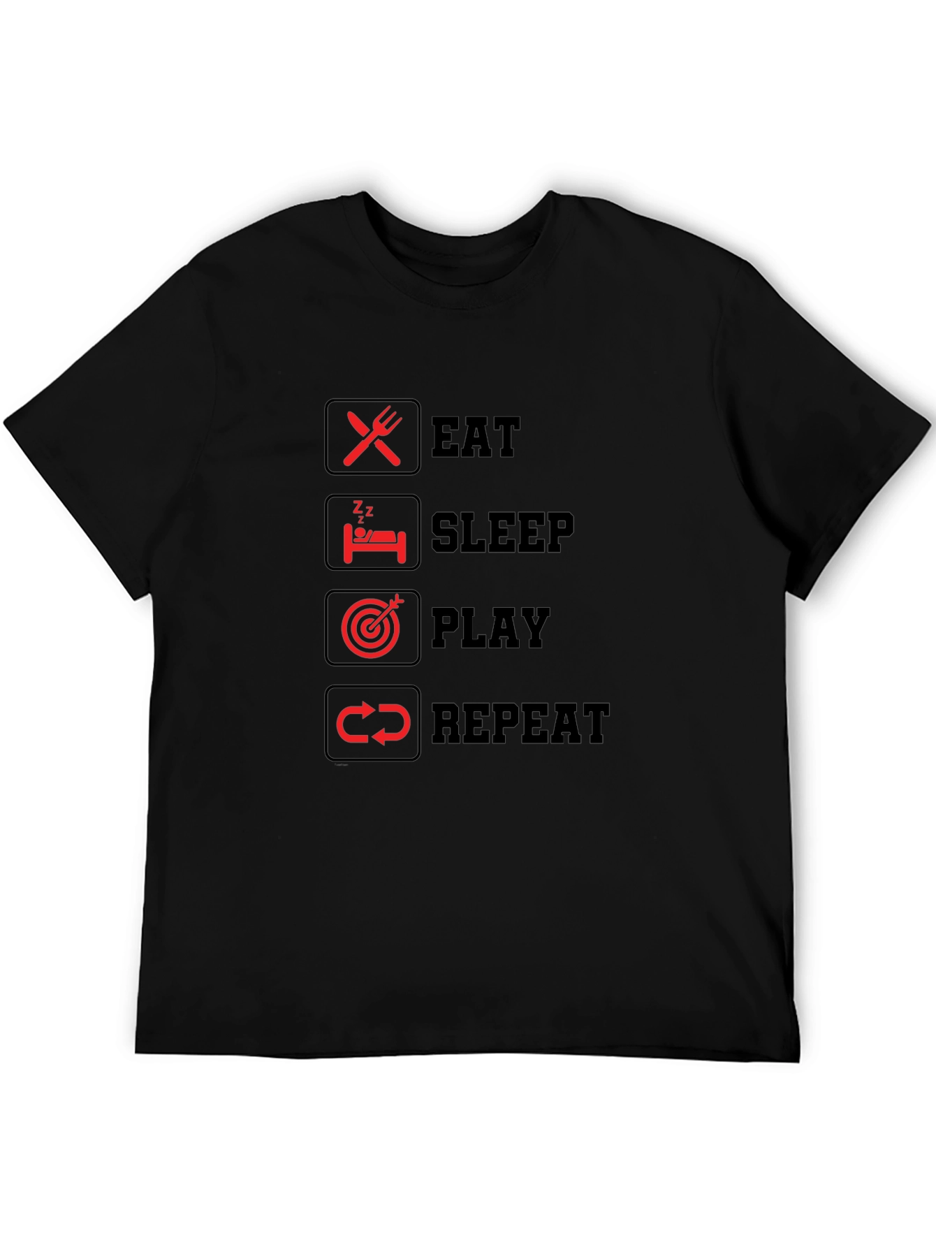 Eat Sleep Play Repeat Graphic T-Shirt