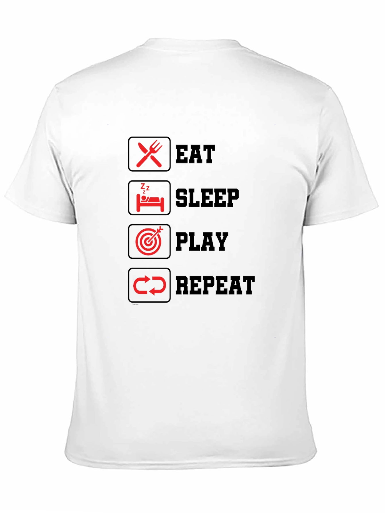 Eat Sleep Play Repeat Graphic T-Shirt