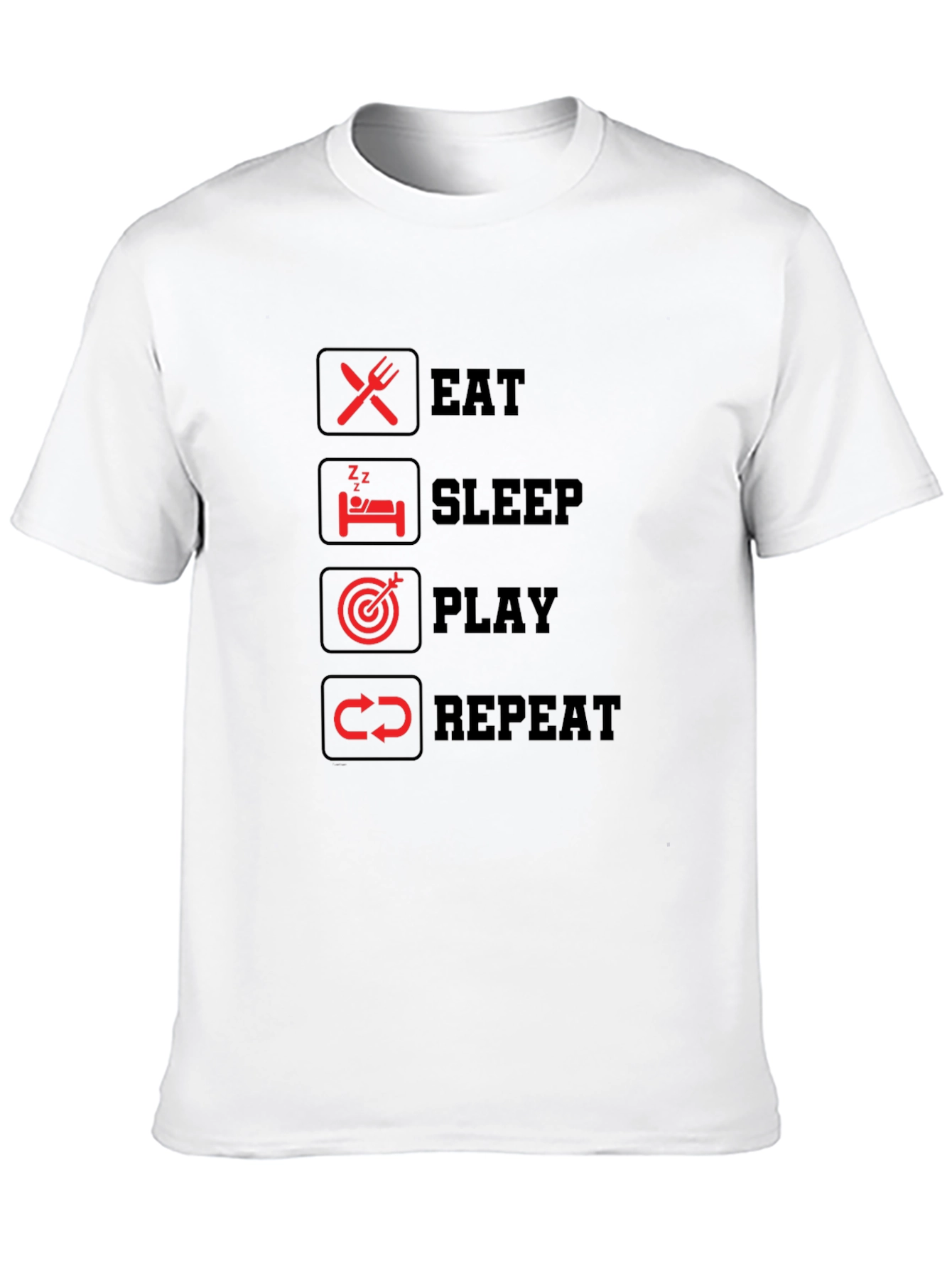 Eat Sleep Play Repeat Graphic T-Shirt