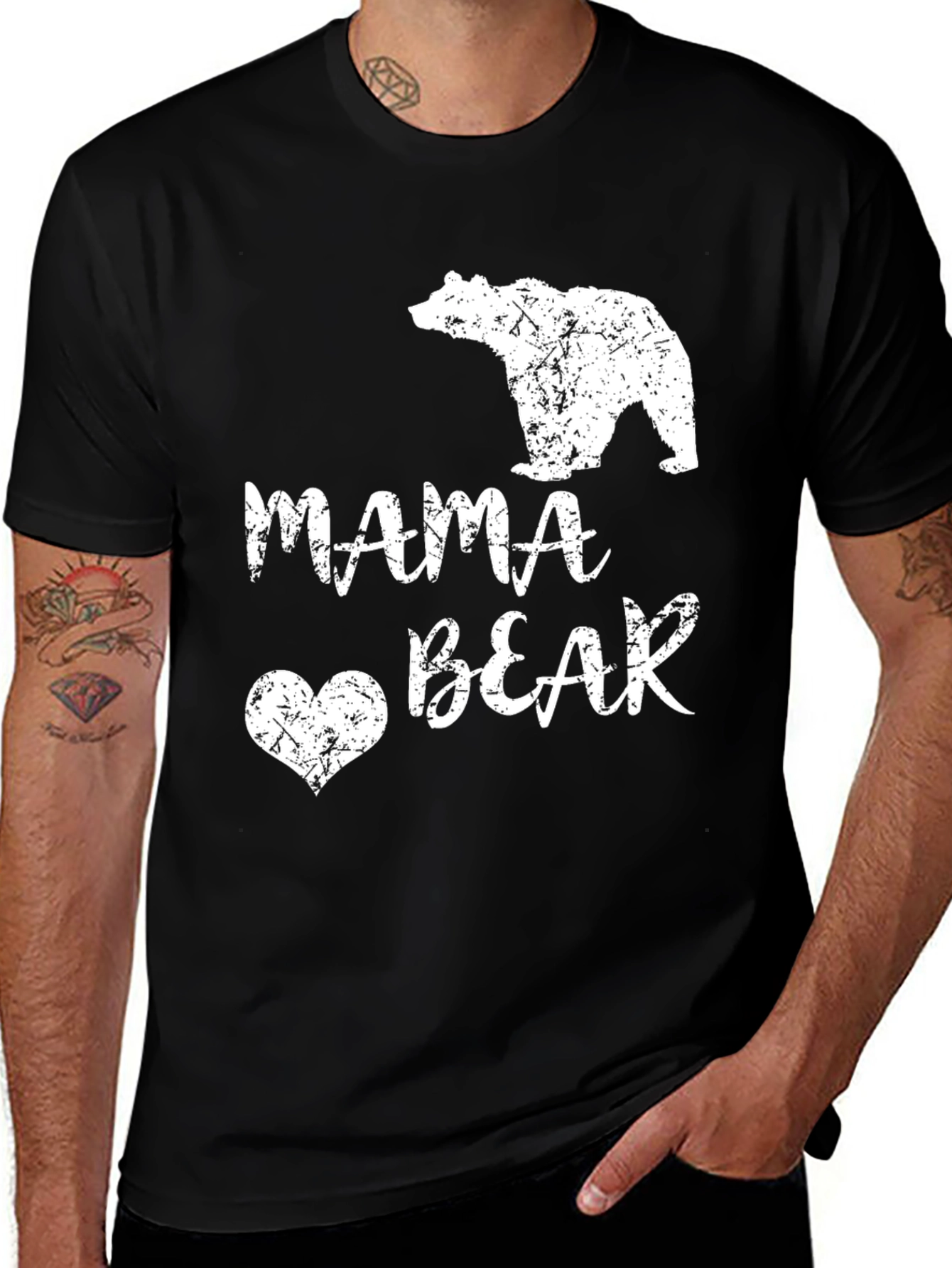 Mama Bear T-Shirt - Distressed Design