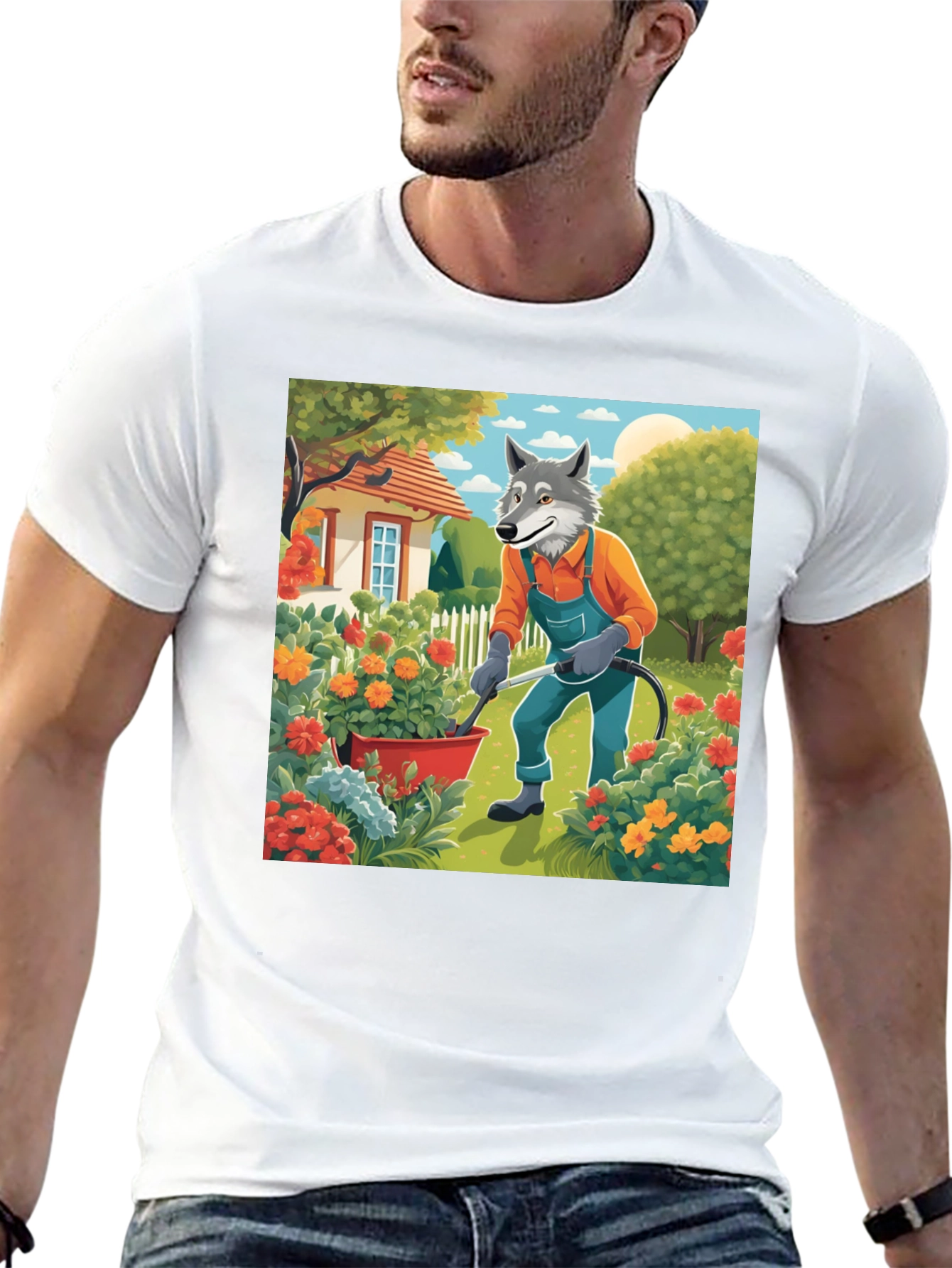 Wolf Gardener Graphic Tee - Unisex Cotton T-Shirt