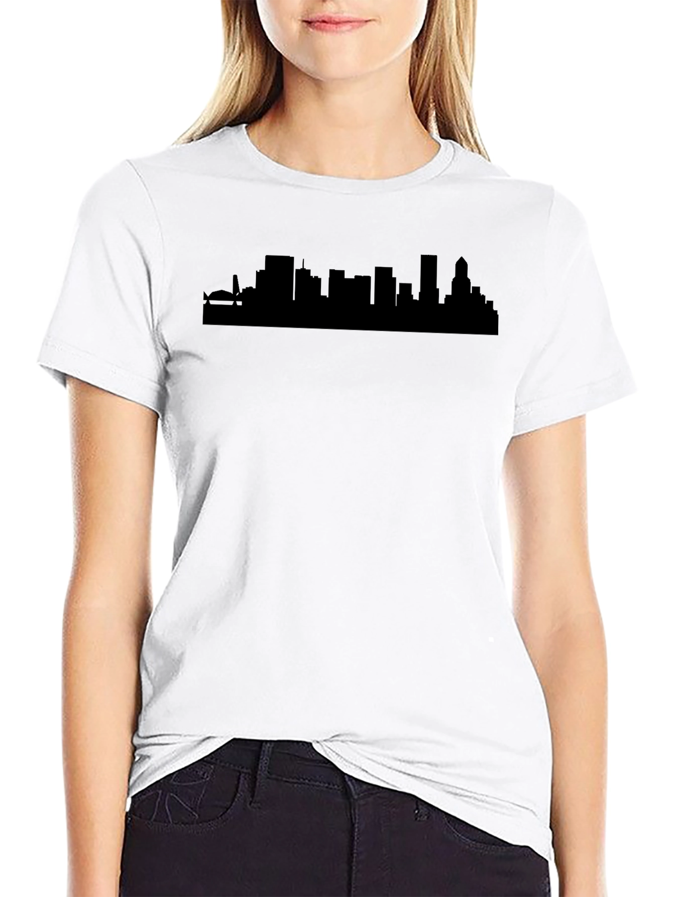 City Skyline Graphic Tee - Mens Black T-Shirt