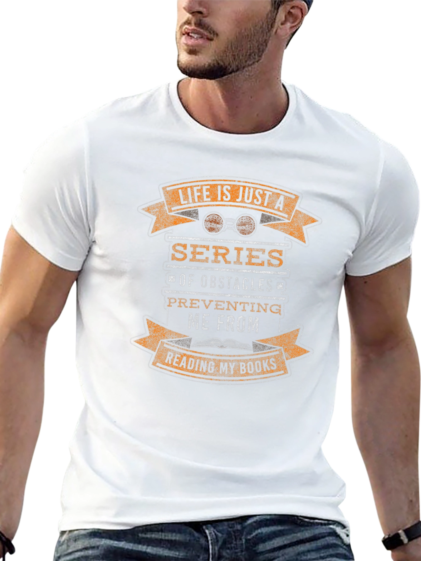 Life is Just a Series of Obstacles Reading T-Shirt