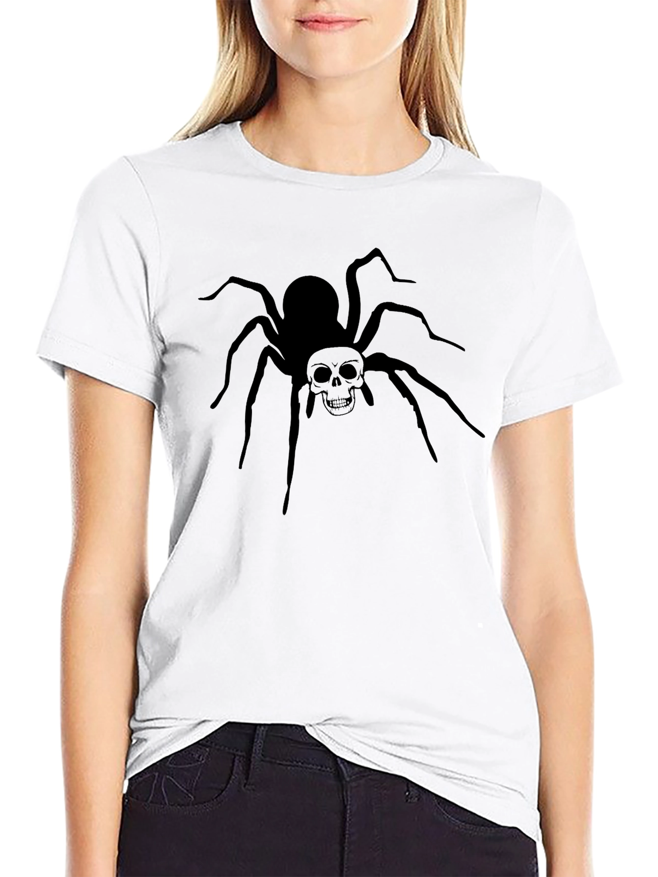 Skull Spider Graphic T-Shirt - Mens Black Tee