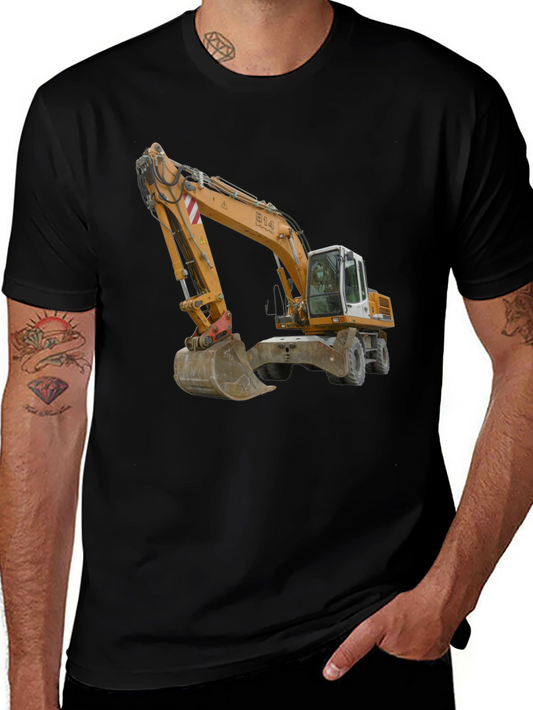 Excavator Graphic Tee - Construction Vehicle T-Shirt