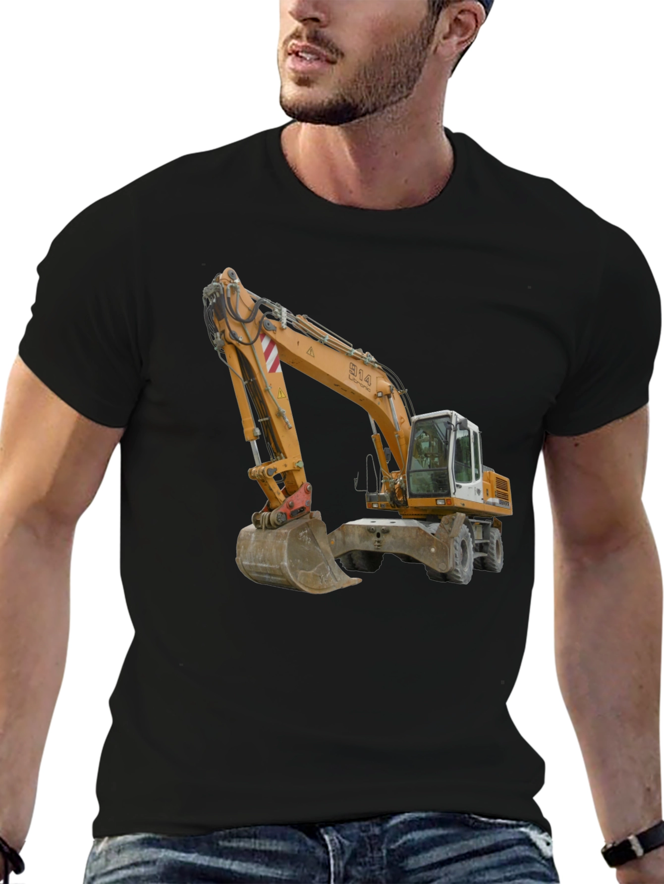 Excavator Graphic Tee - Construction Vehicle T-Shirt