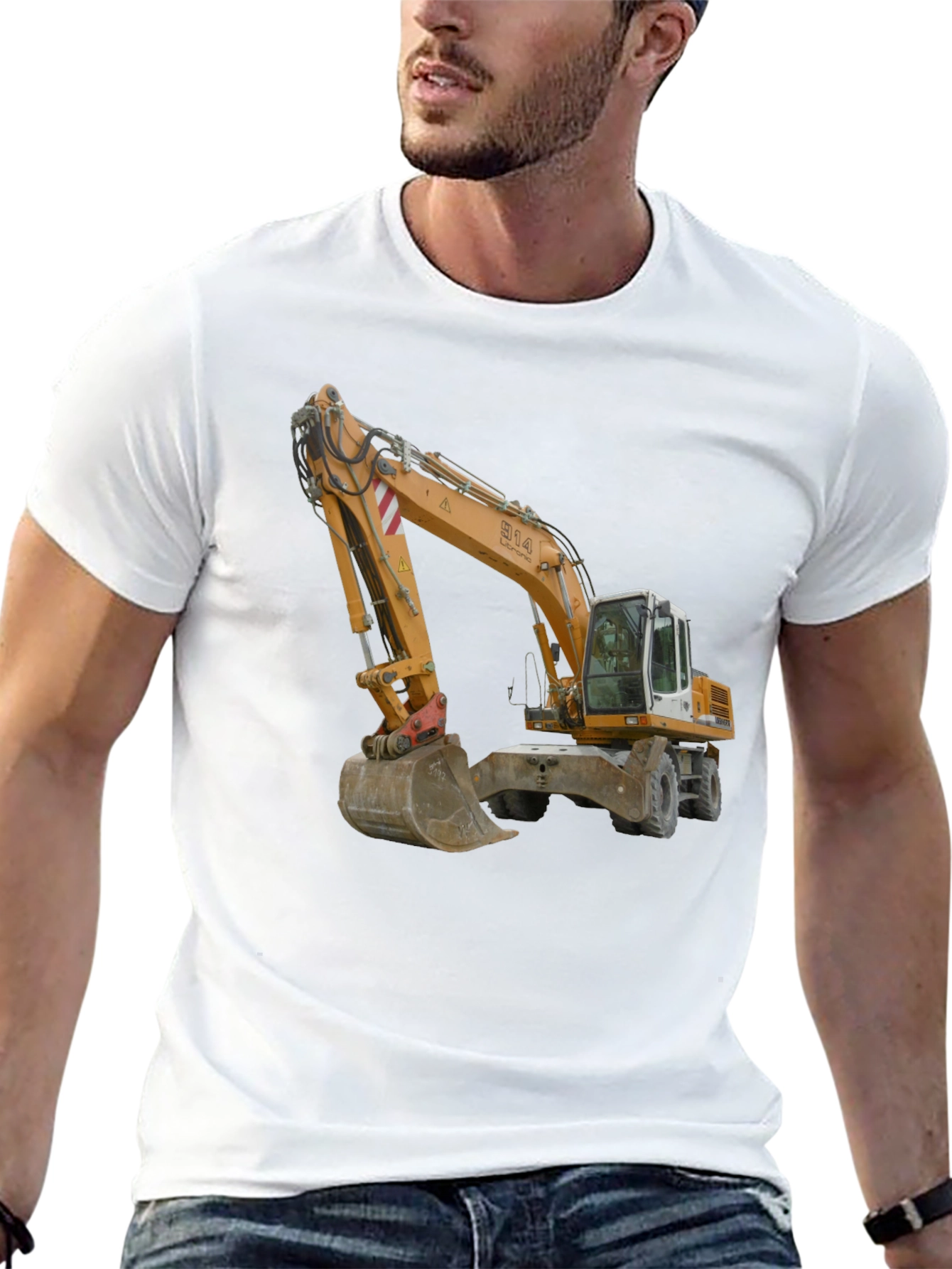 Excavator Graphic Tee - Construction Vehicle T-Shirt