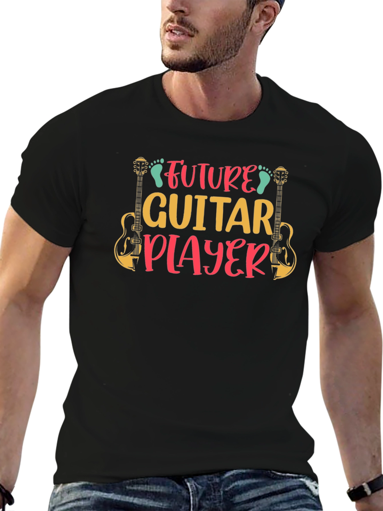 Future Guitar Player Black T-Shirt