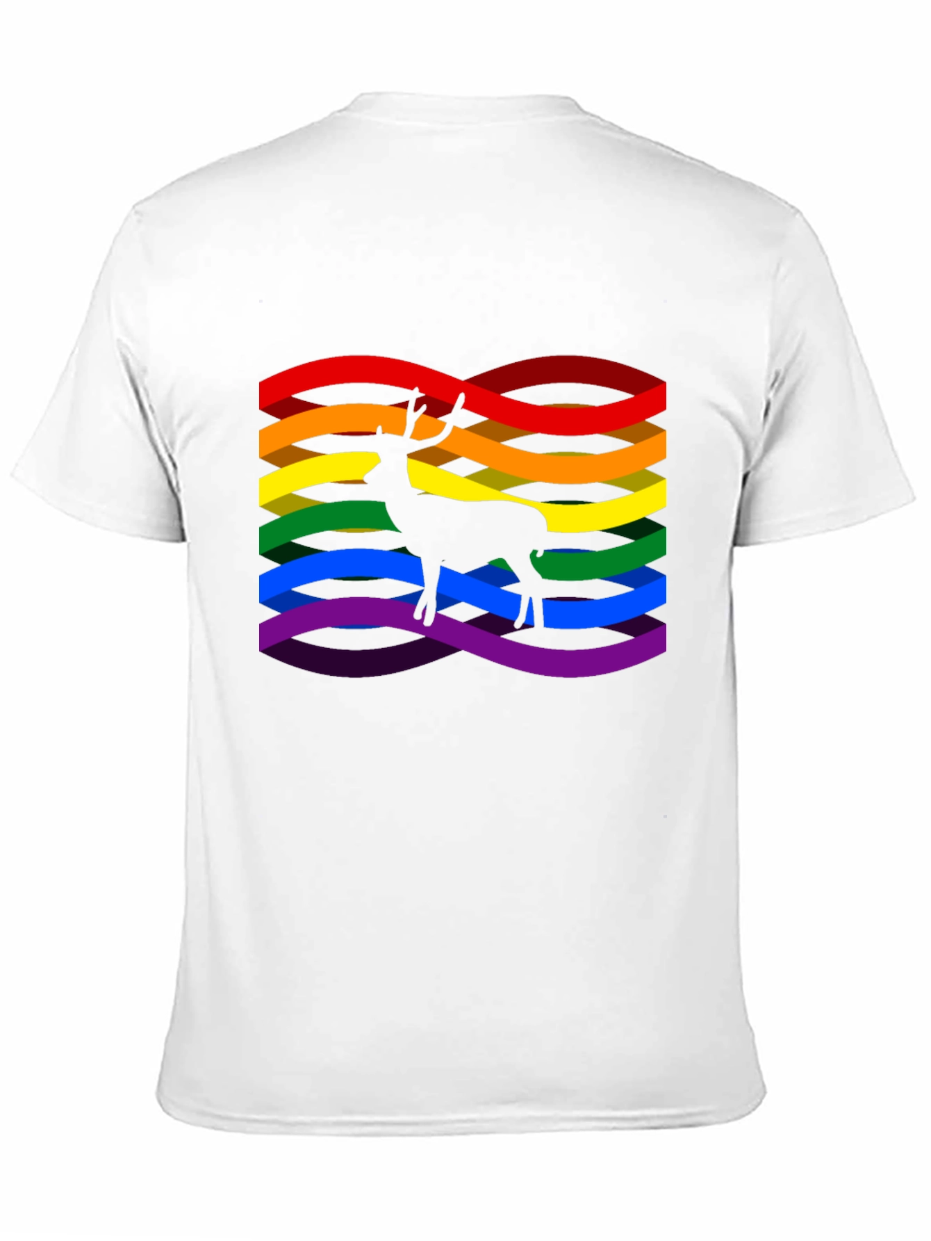 Rainbow Deer Graphic Tee - Pride Style