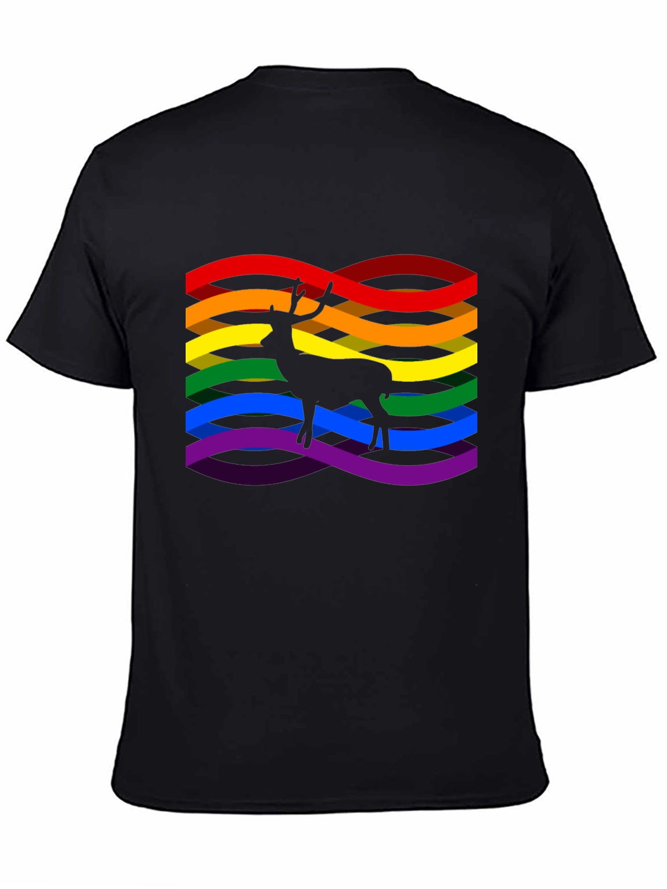 Rainbow Deer Graphic Tee - Pride Style