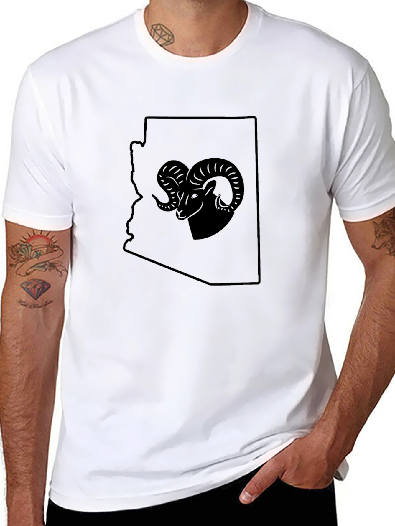Arizona Ram Graphic Tee - Black
