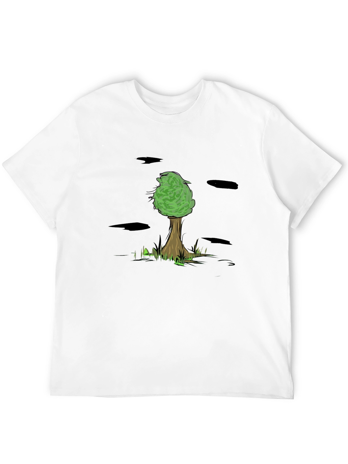 Nature Tree Graphic Black T-Shirt