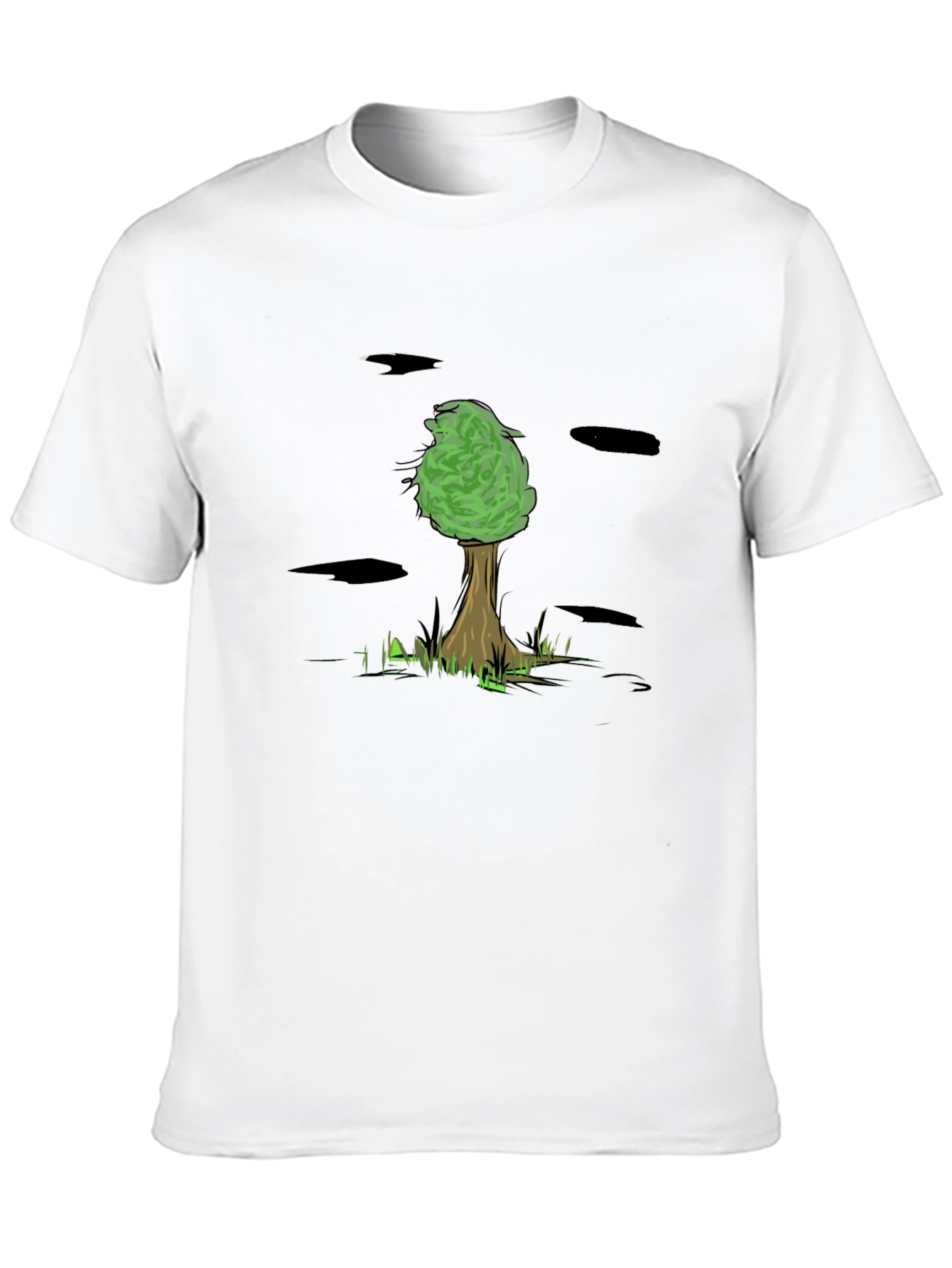 Nature Tree Graphic Black T-Shirt