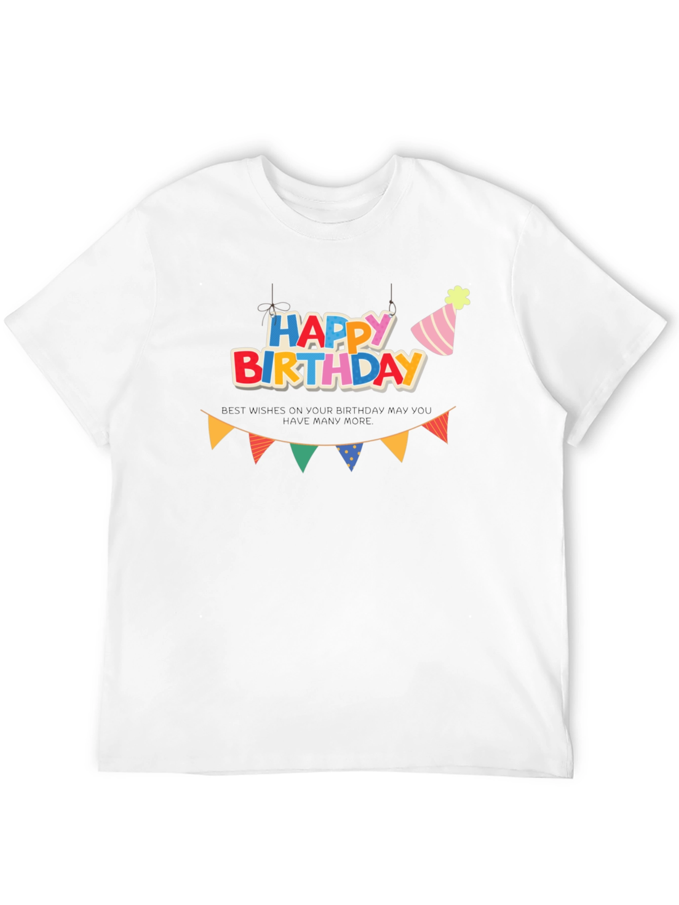 Happy Birthday Graphic Black T-Shirt