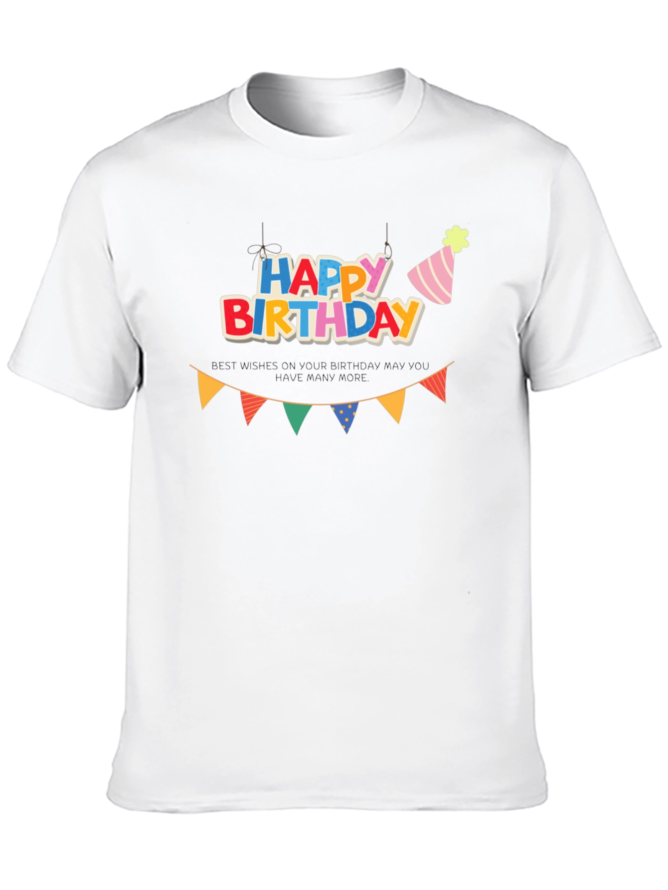 Happy Birthday Graphic Black T-Shirt