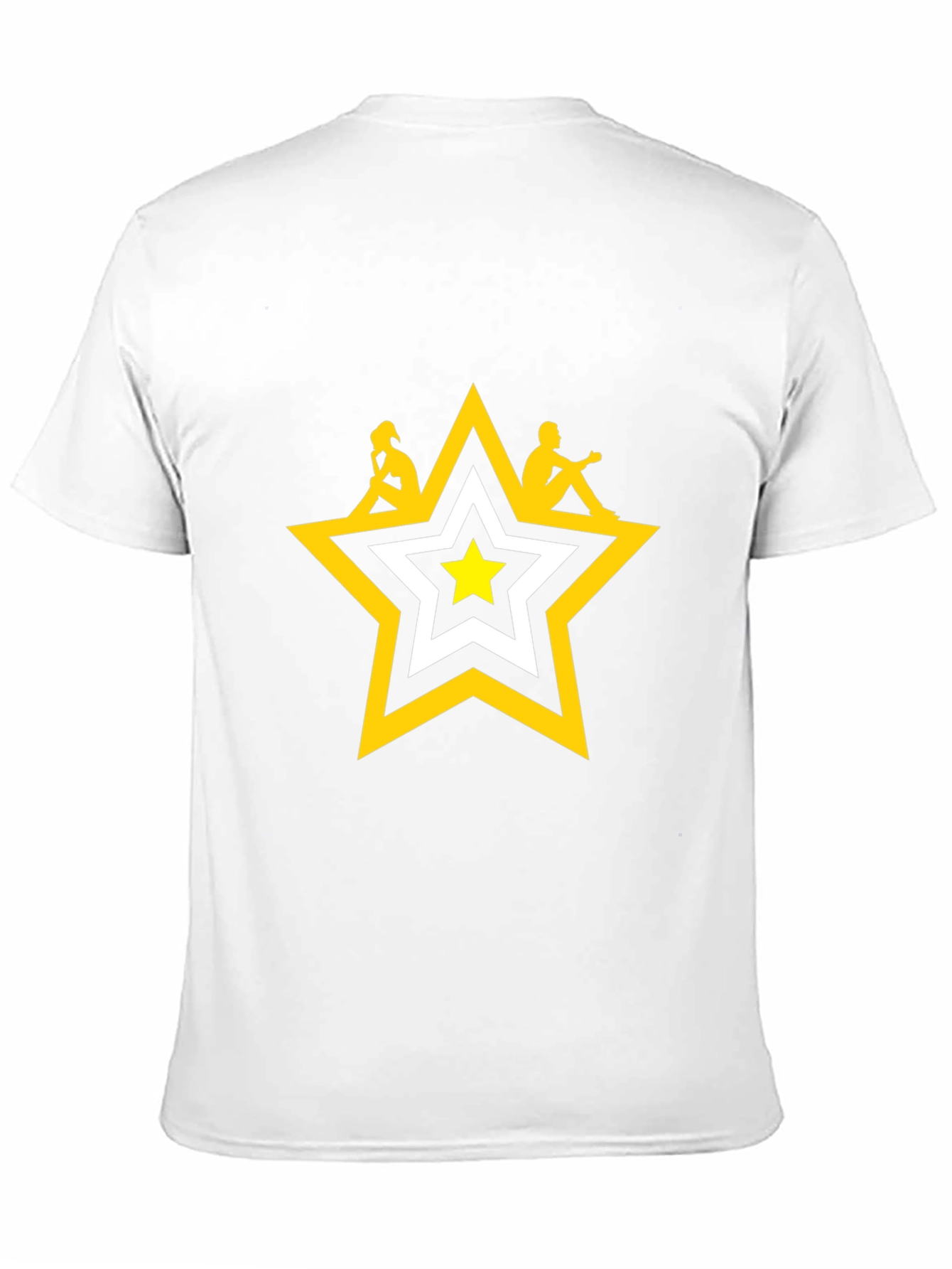 Star Graphic Tee - Black Cotton T-Shirt