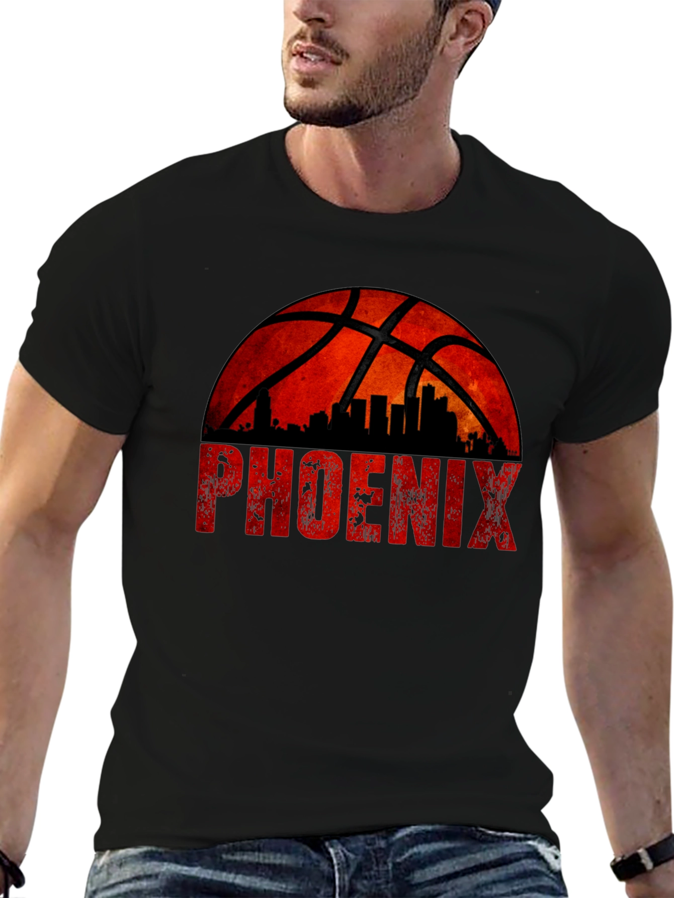 Phoenix Basketball Skyline Graphic T-Shirt