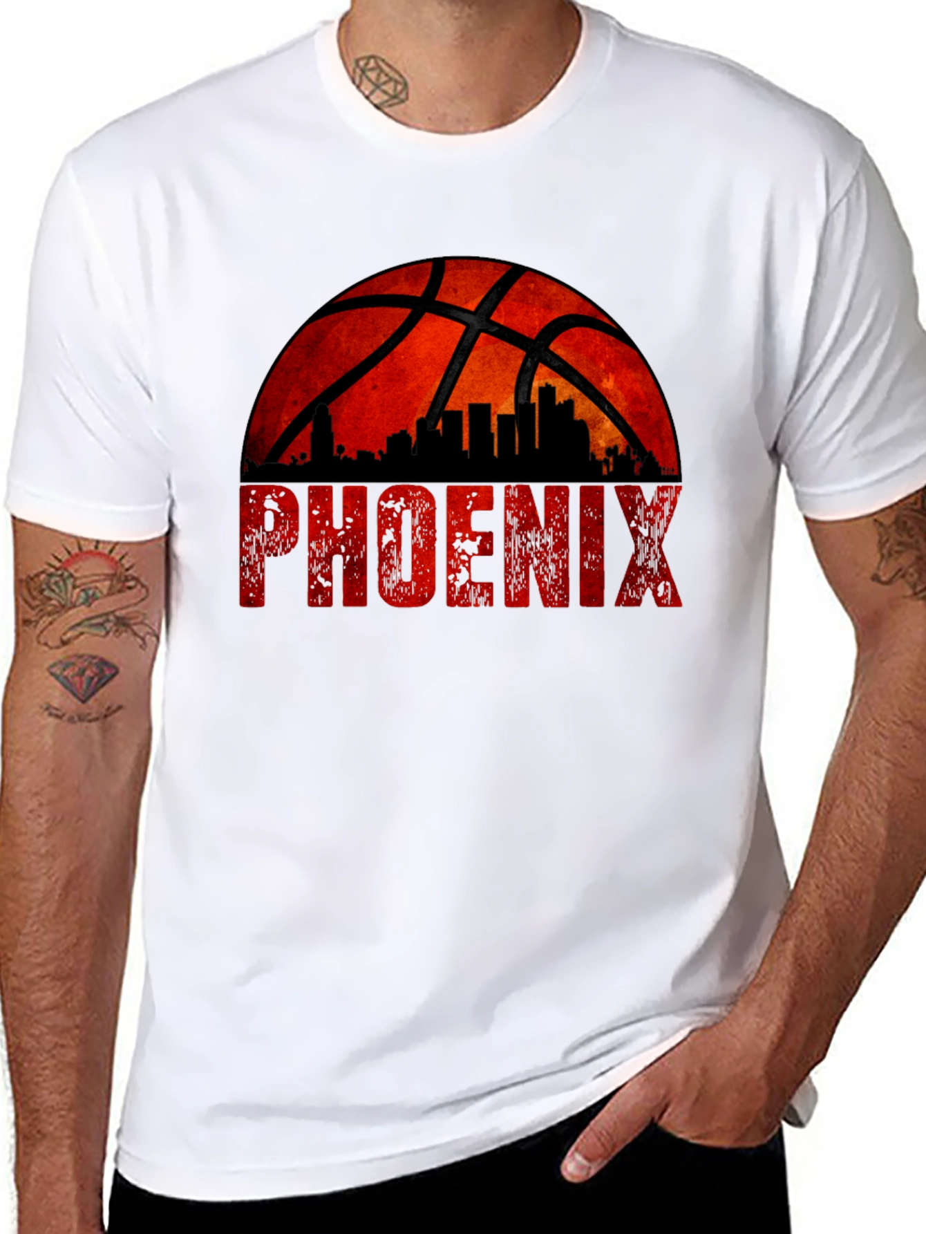 Phoenix Basketball Skyline Graphic T-Shirt
