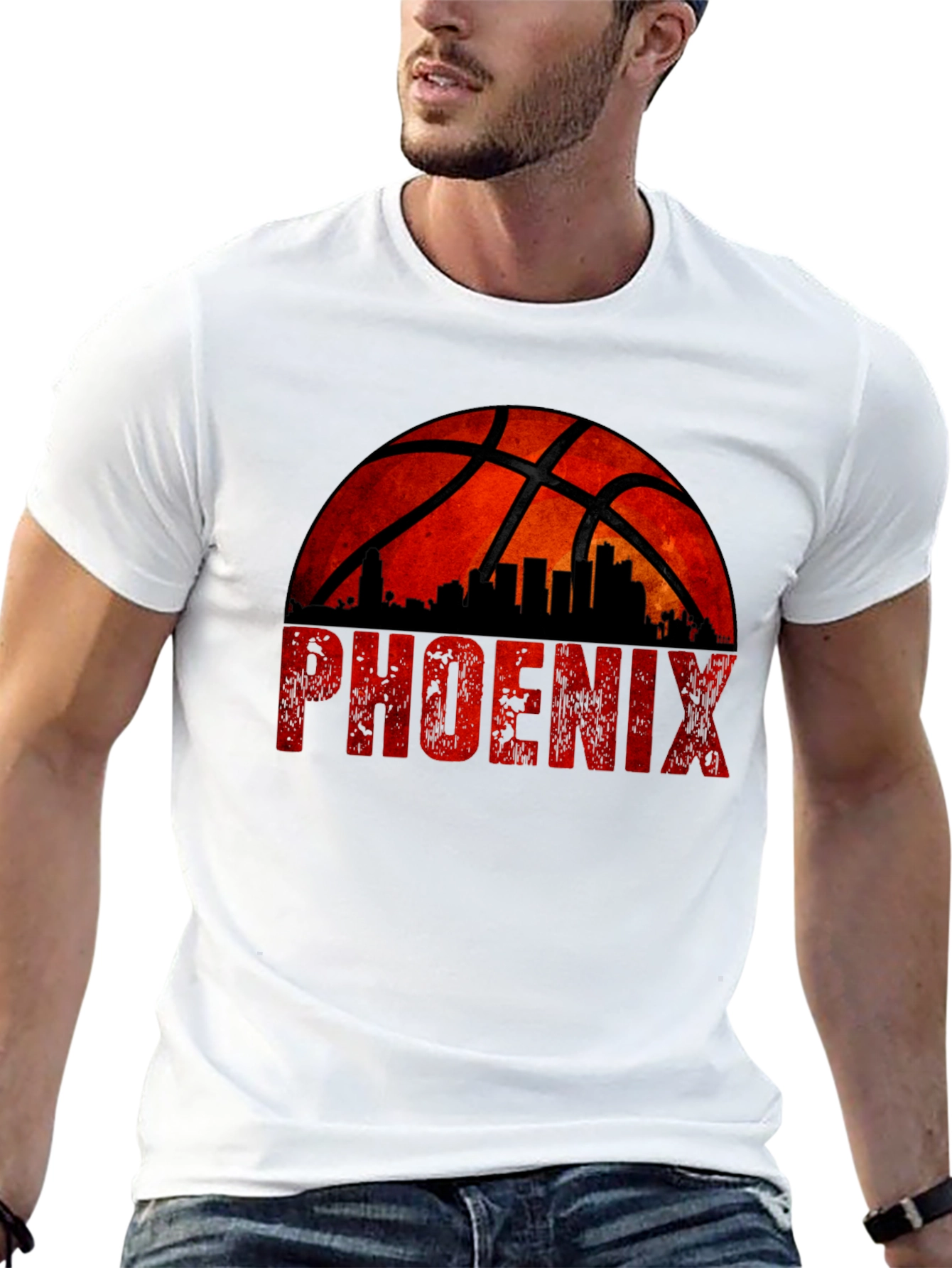 Phoenix Basketball Skyline Graphic T-Shirt