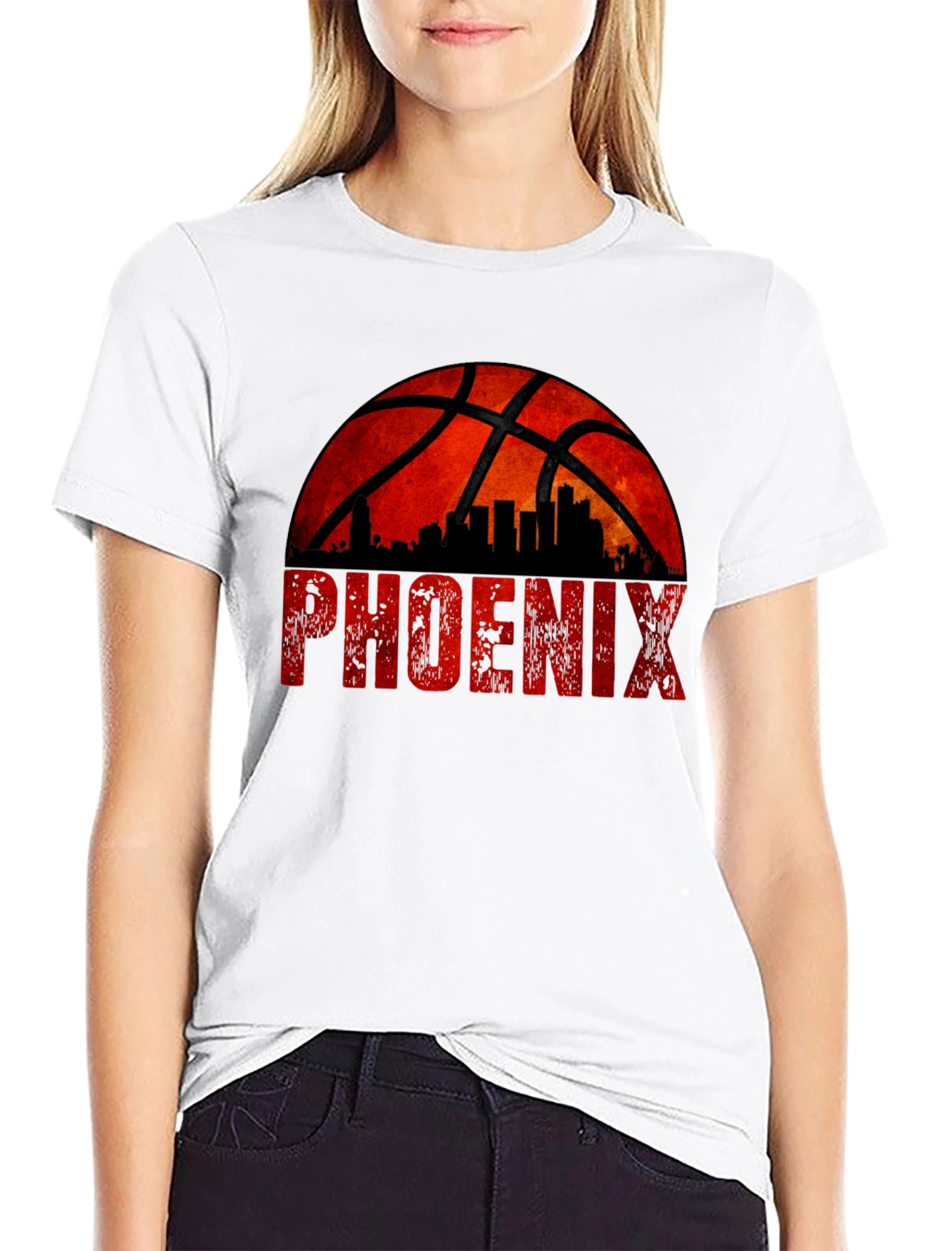 Phoenix Basketball Skyline Graphic T-Shirt