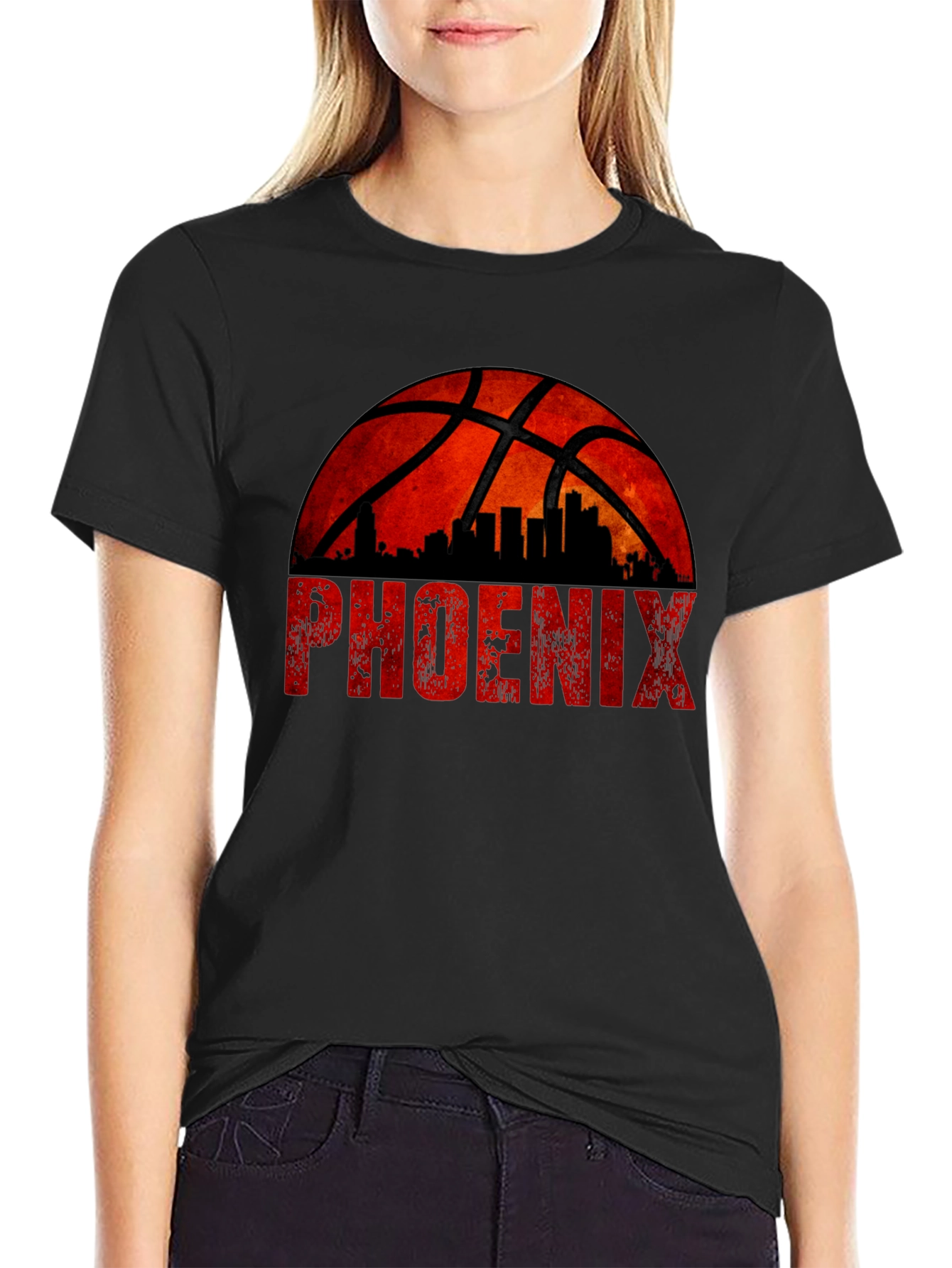 Phoenix Basketball Skyline Graphic T-Shirt