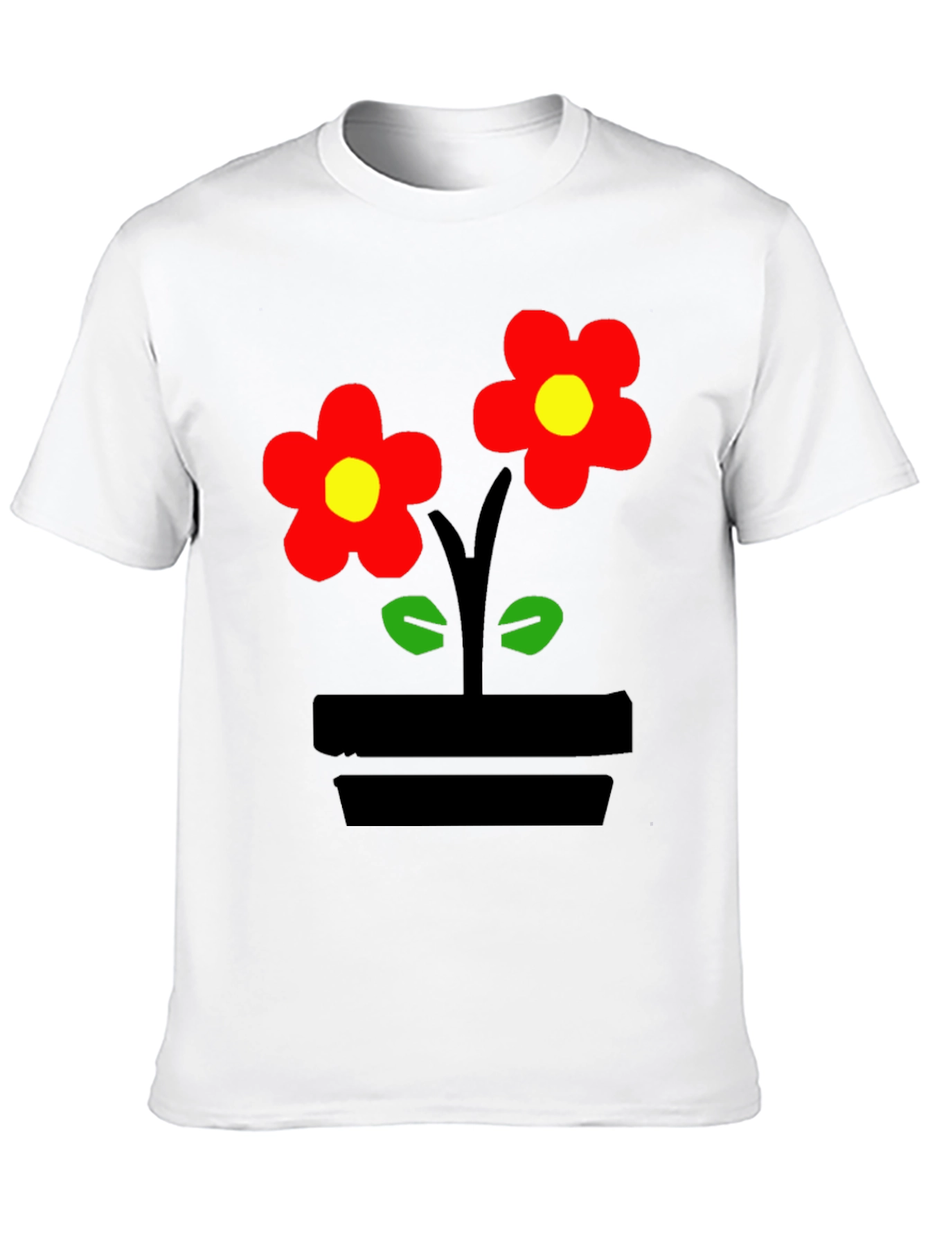 Flower Power Black T-Shirt