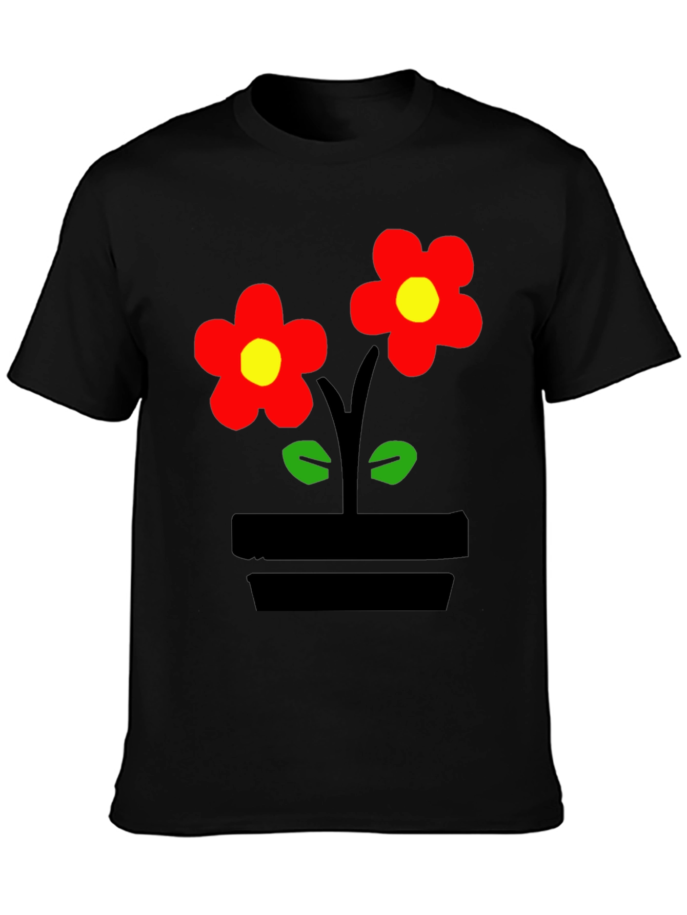 Flower Power Black T-Shirt