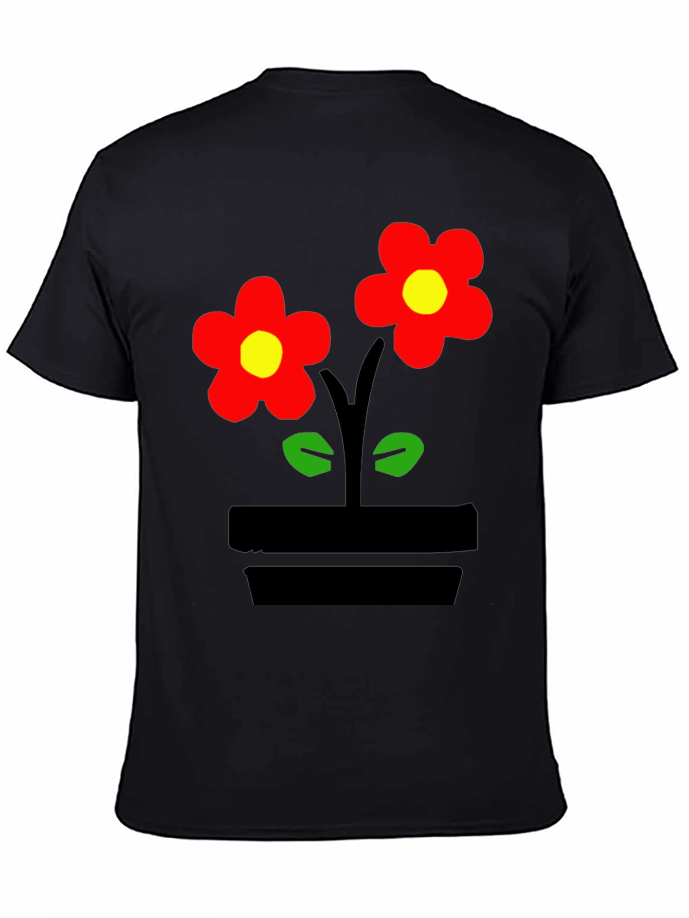 Flower Power Black T-Shirt