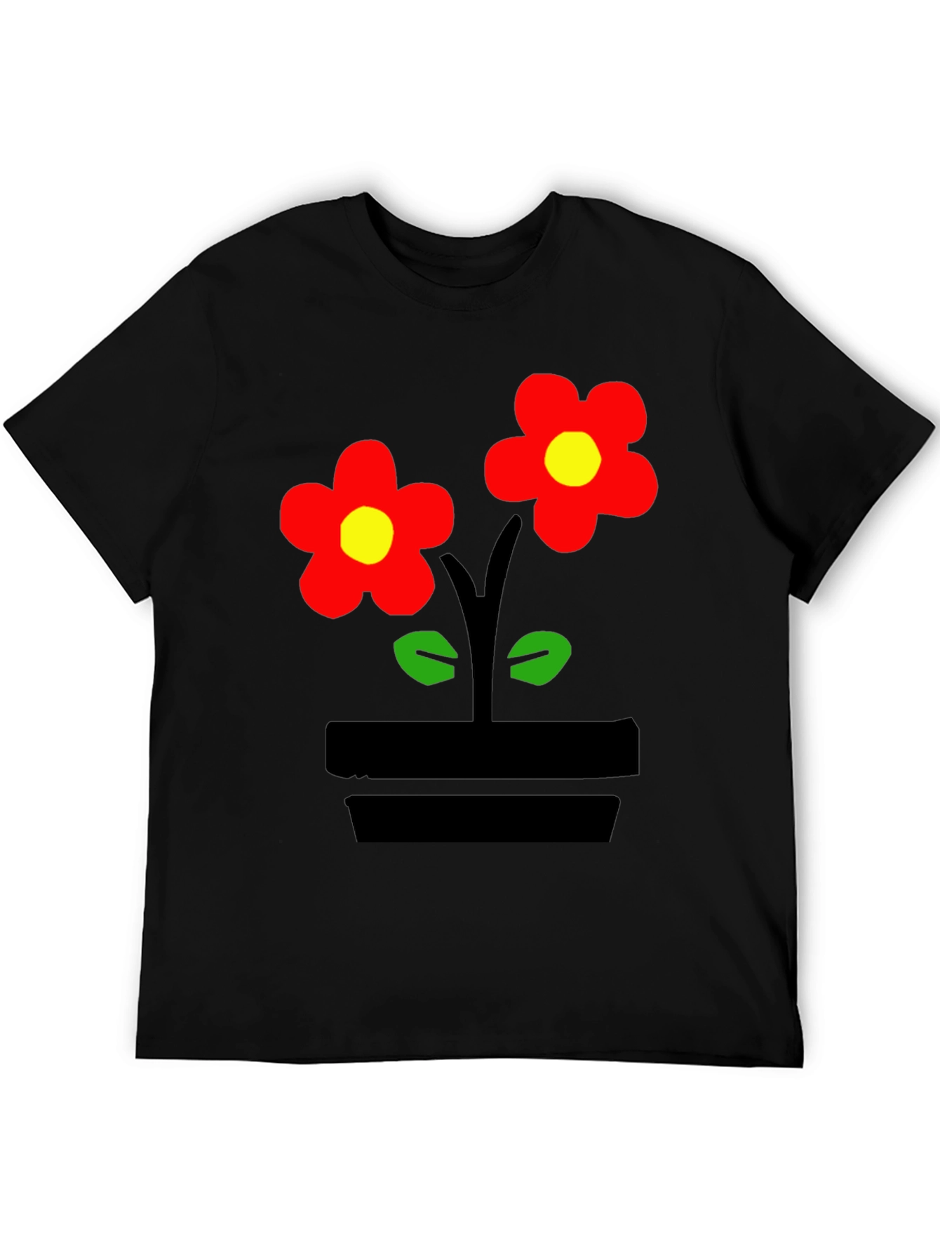 Flower Power Black T-Shirt