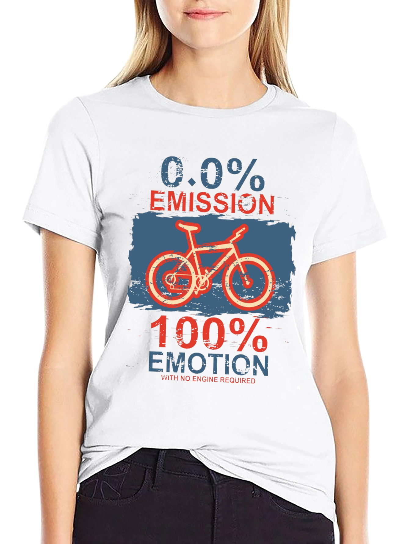 Eco-Friendly Biker T-Shirt: Zero Emission Full Emotion
