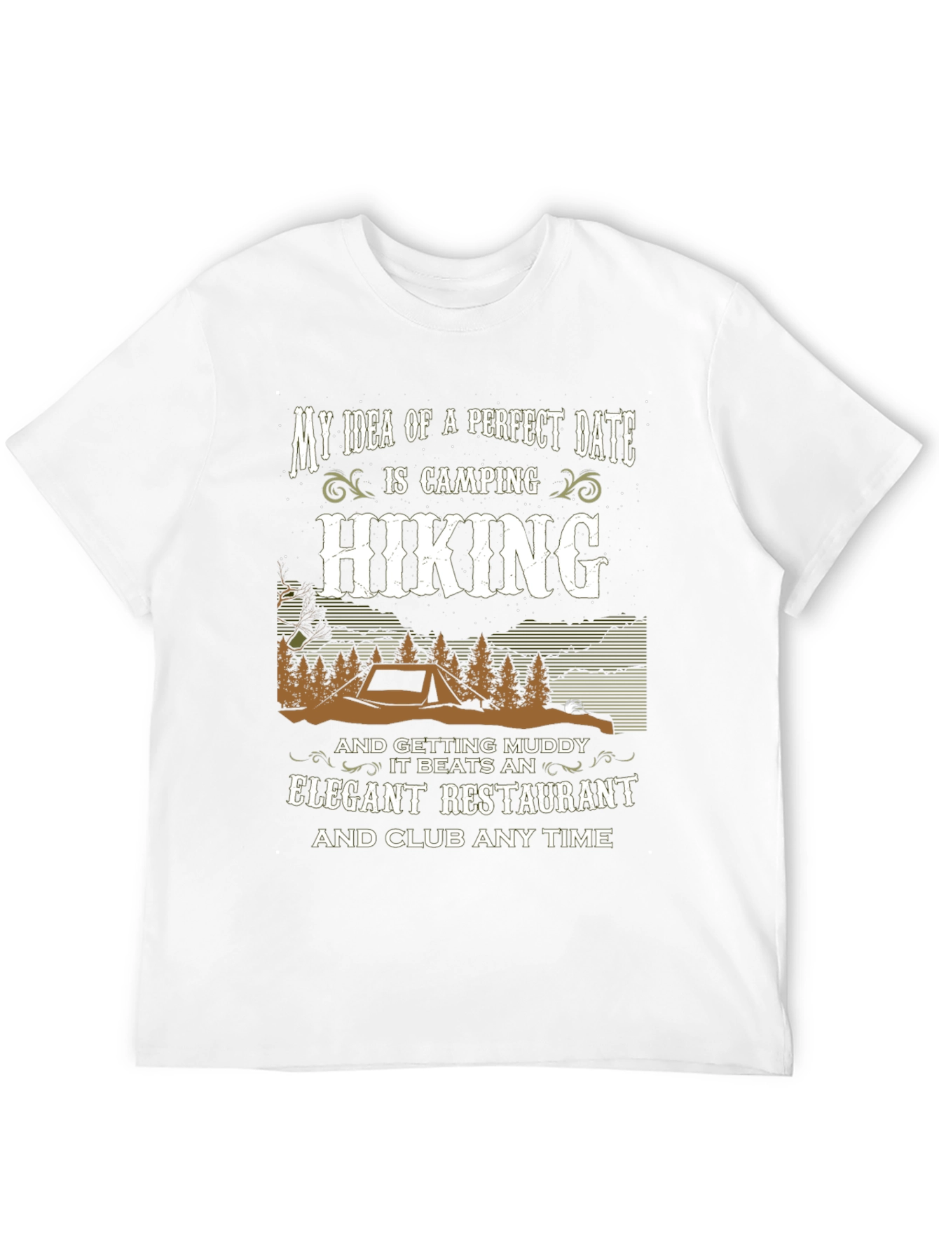 Camping & Hiking Perfect Date Graphic Tee