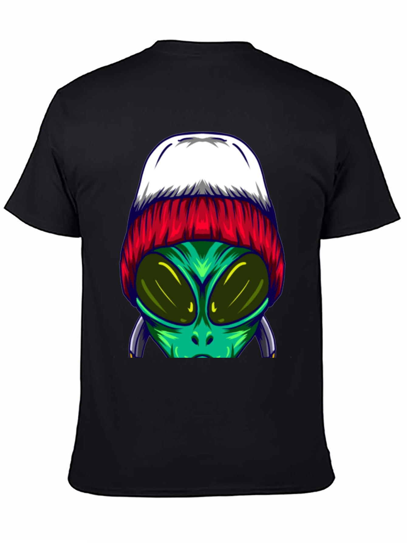 Alien Beanie T-Shirt - Cool Graphic Tee