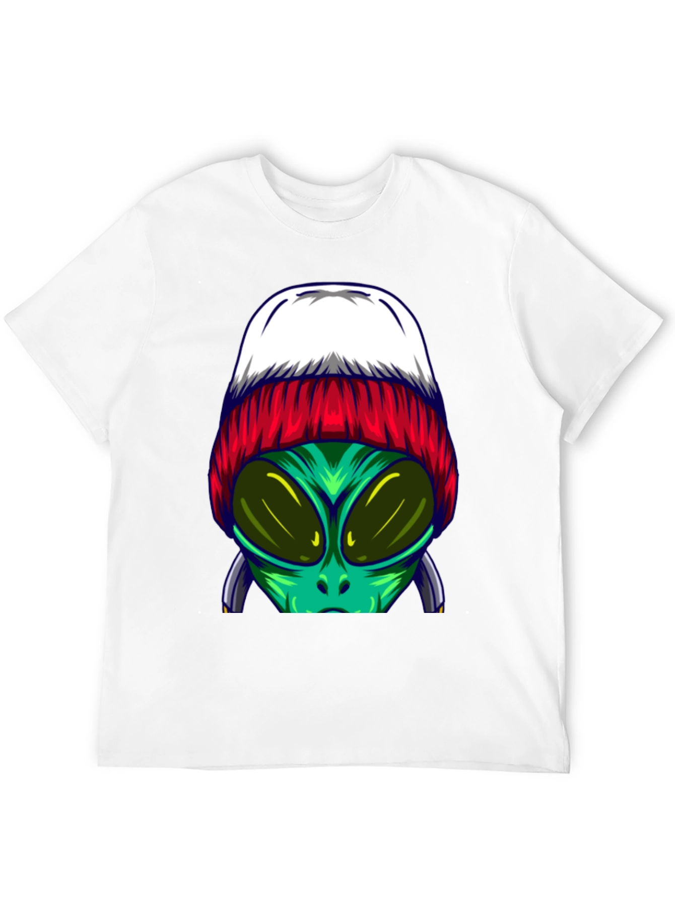 Alien Beanie T-Shirt - Cool Graphic Tee