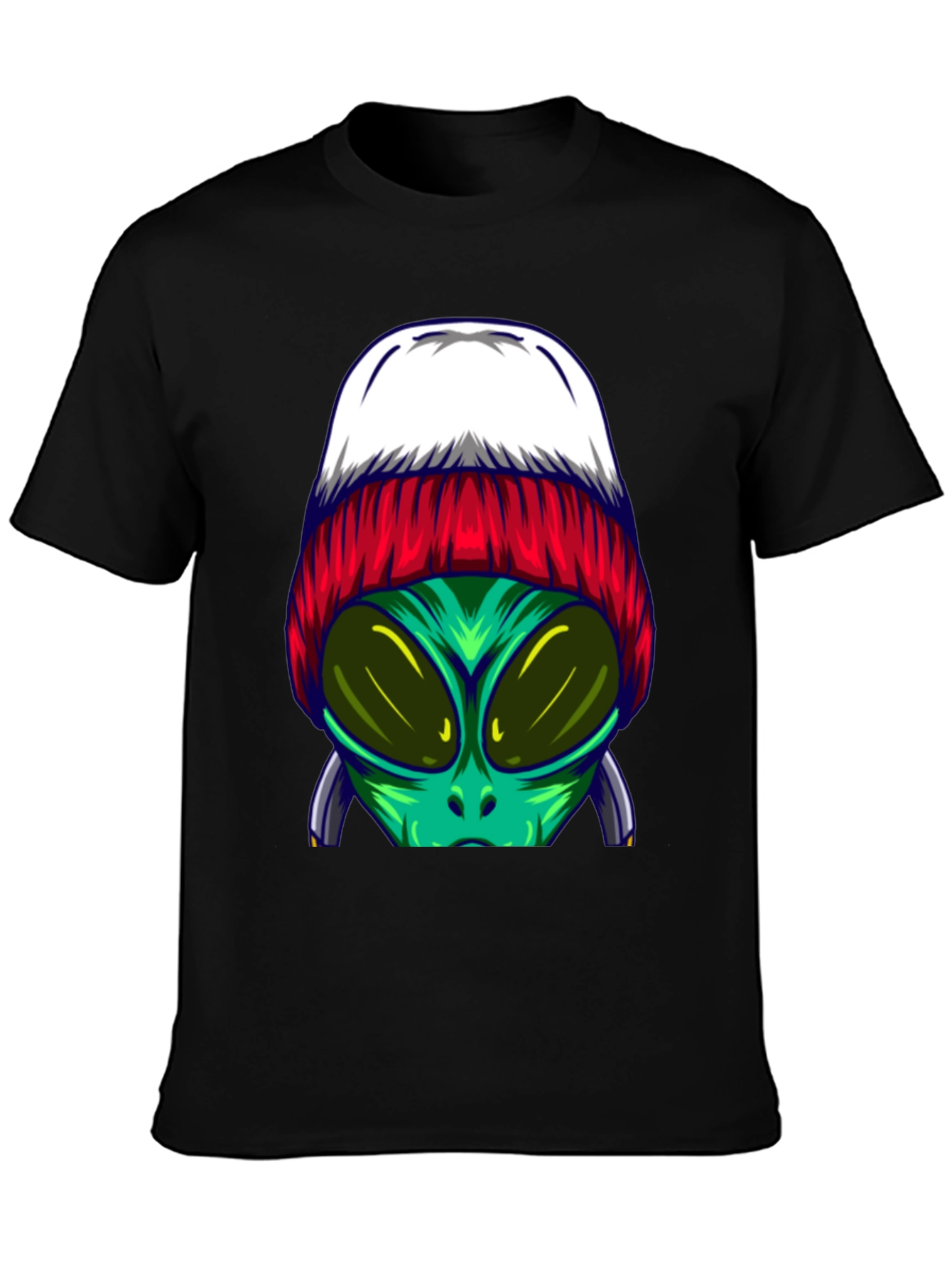 Alien Beanie T-Shirt - Cool Graphic Tee