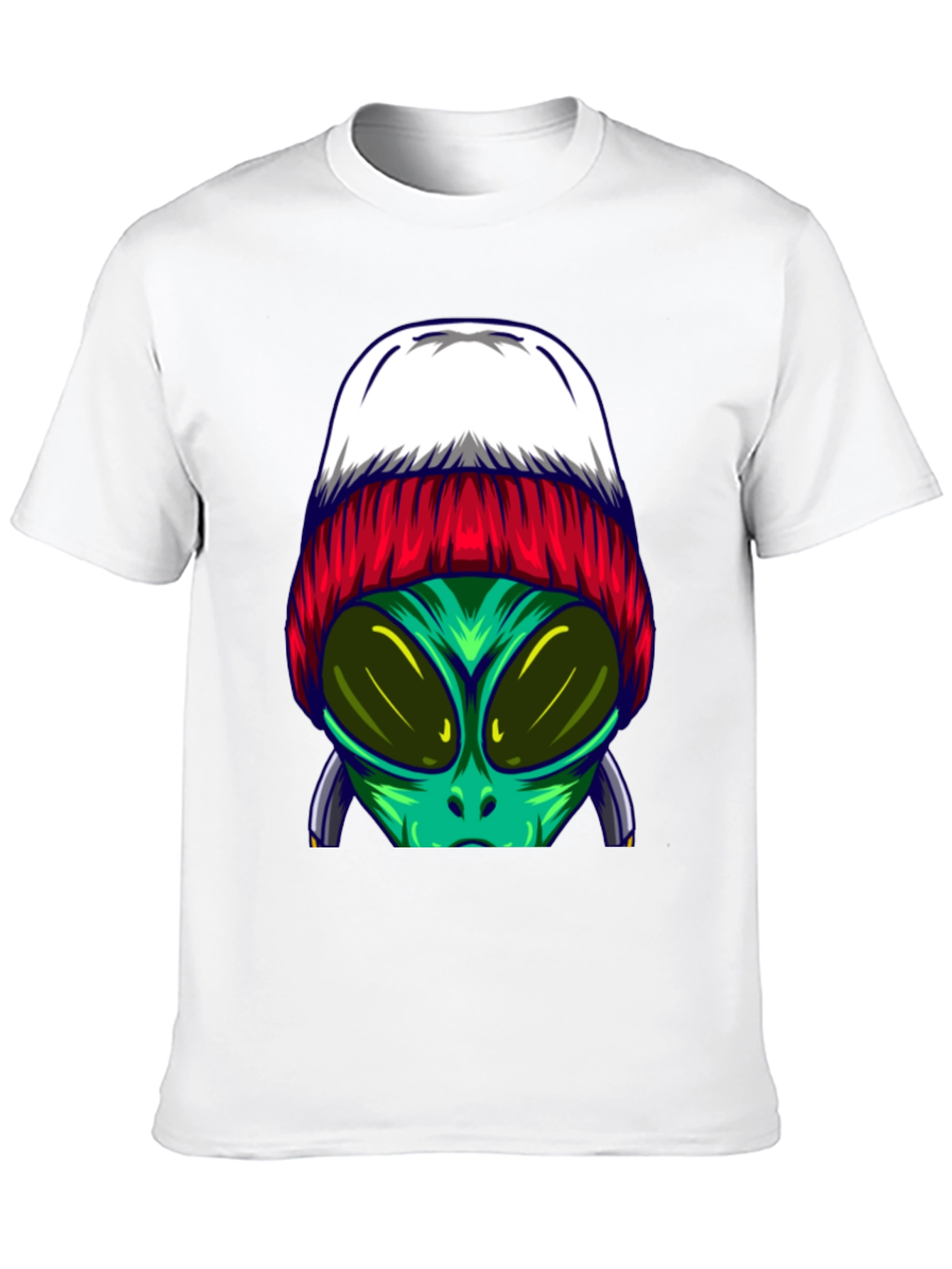 Alien Beanie T-Shirt - Cool Graphic Tee