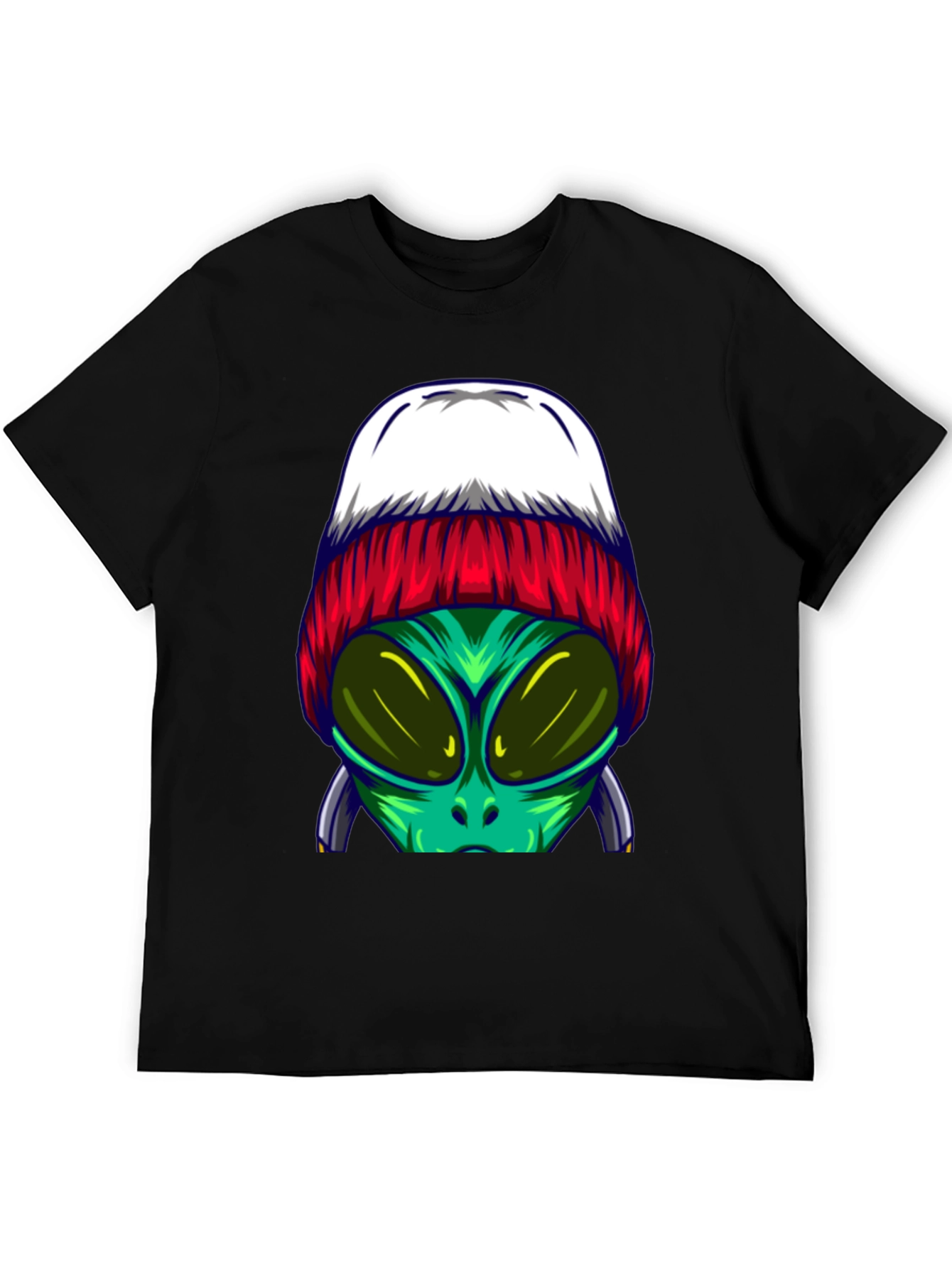 Alien Beanie T-Shirt - Cool Graphic Tee